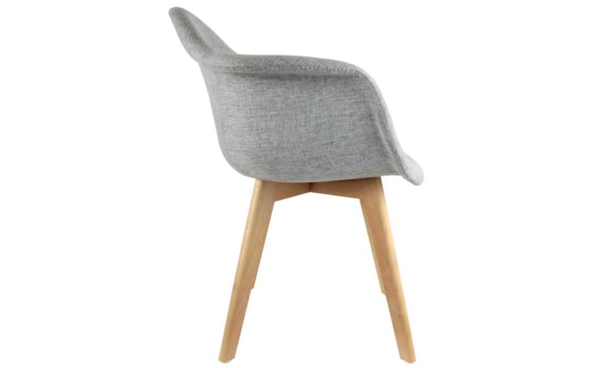 lot de 2 fauteuils en bois coloris gris   dim : h 86 x l 62 x p 60.5 cm pas cher