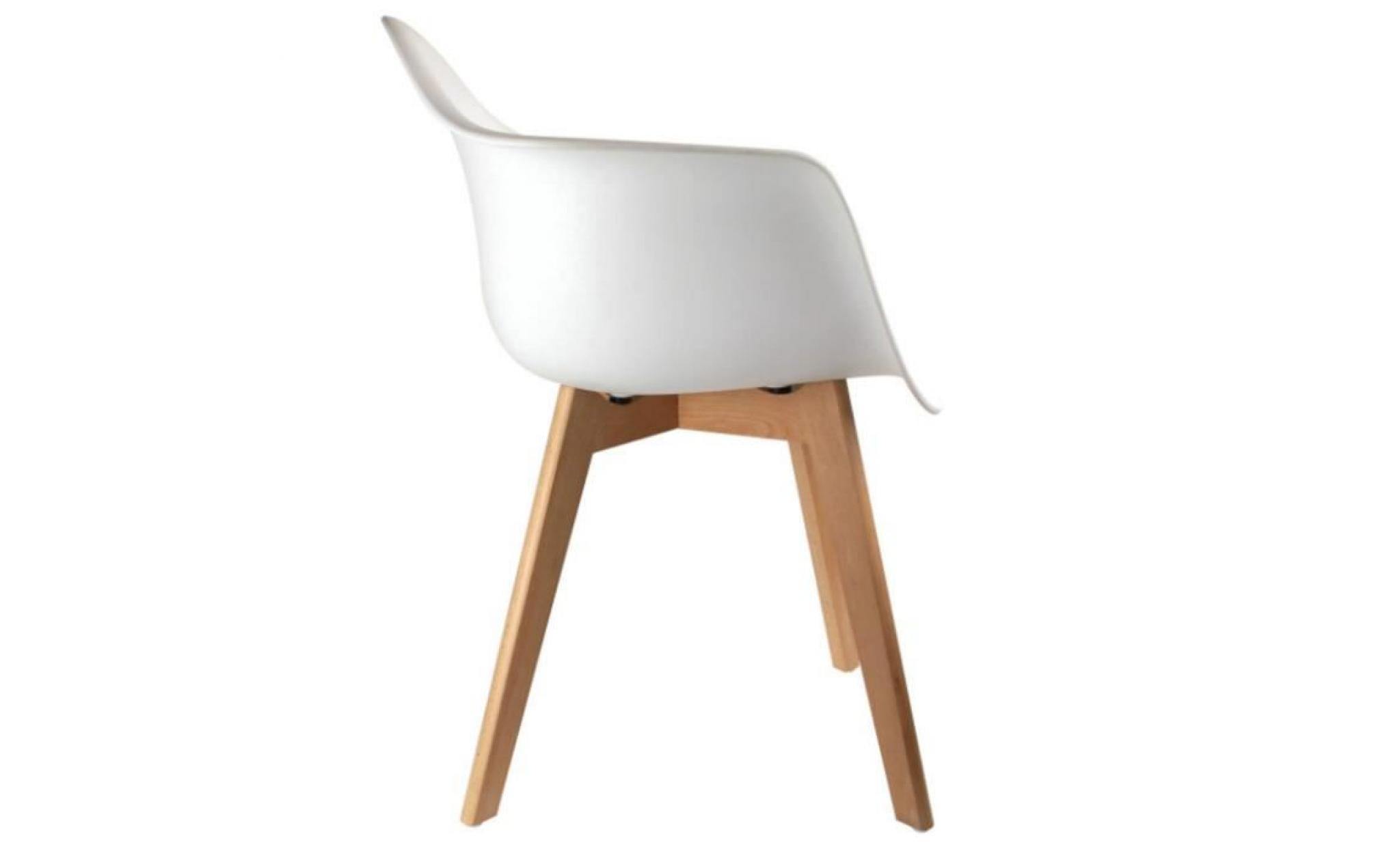 lot de 2 fauteuils en polypropylène coloris blanc   dim : h 85.3 x l 62.8 x p 59.8 cm pas cher