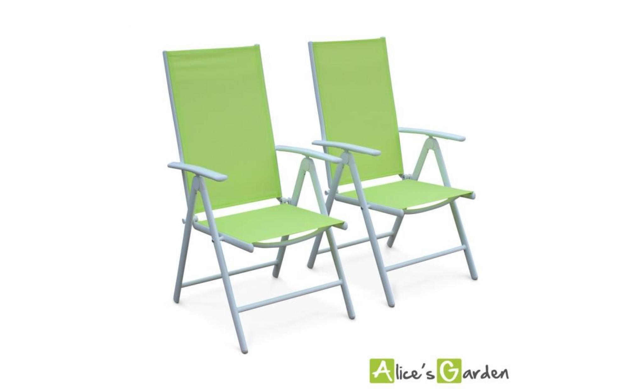 lot de 2 fauteuils naevia    / vert pomme