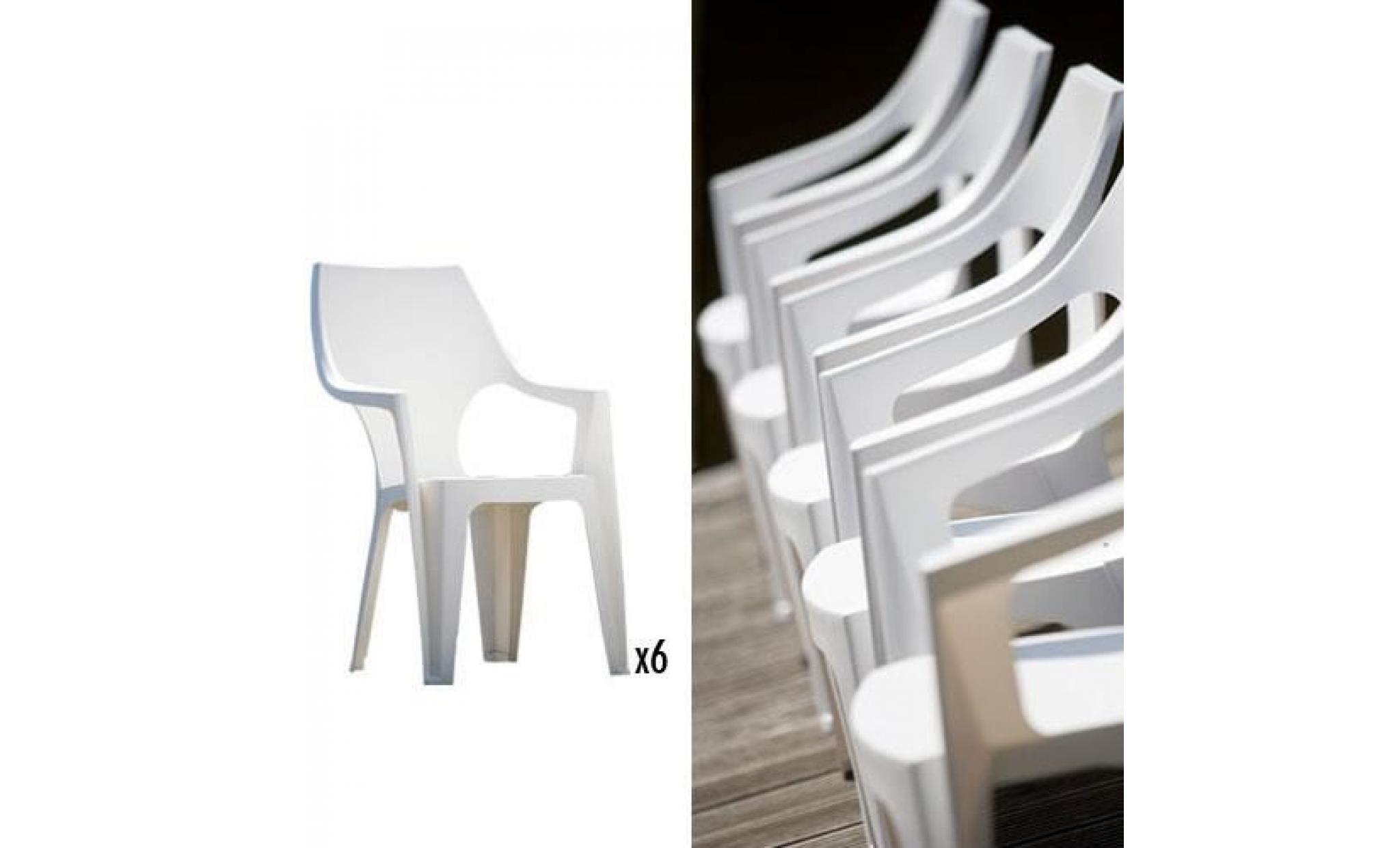 lot de 6 fauteuils   coloris blanc allibert