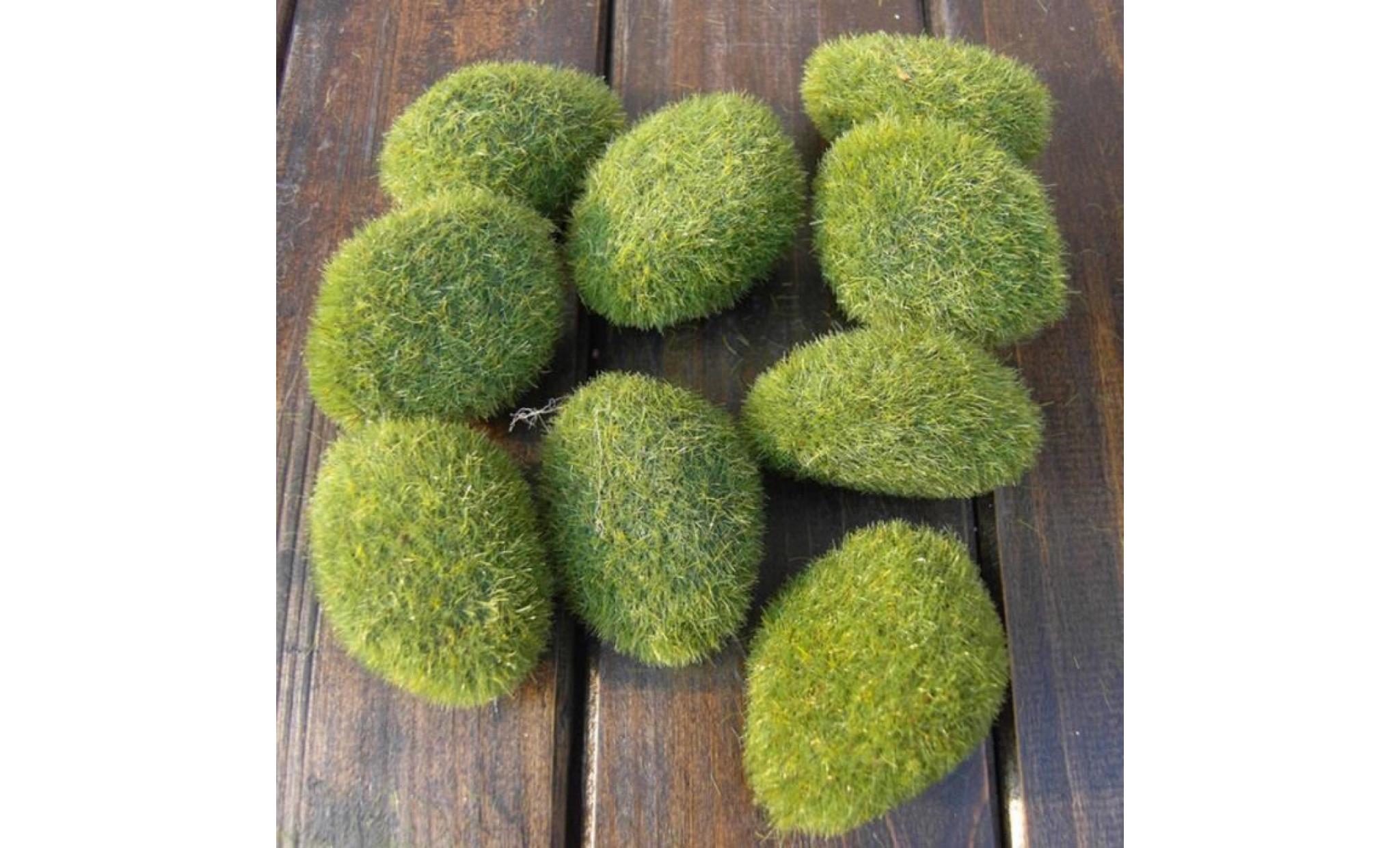 lot de 6 pcs pierres mousse artificielle simulation décoration jardin gazon d'herbe taille irrégulière