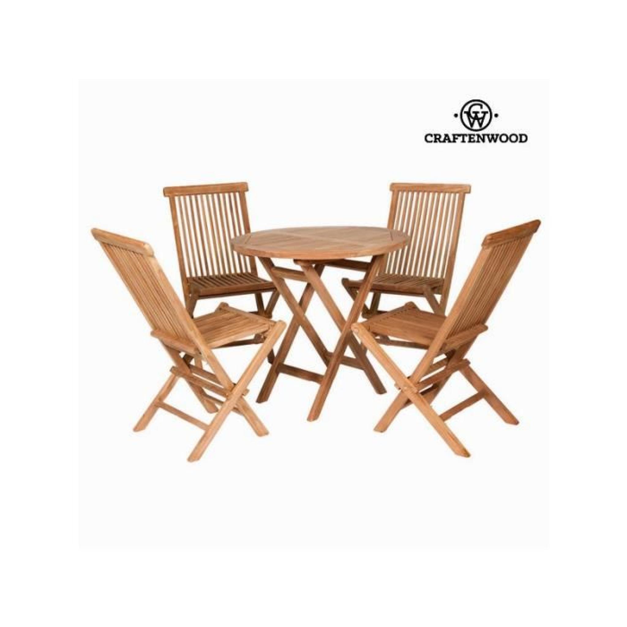 Lot table + 4 chaises by Craften Wood