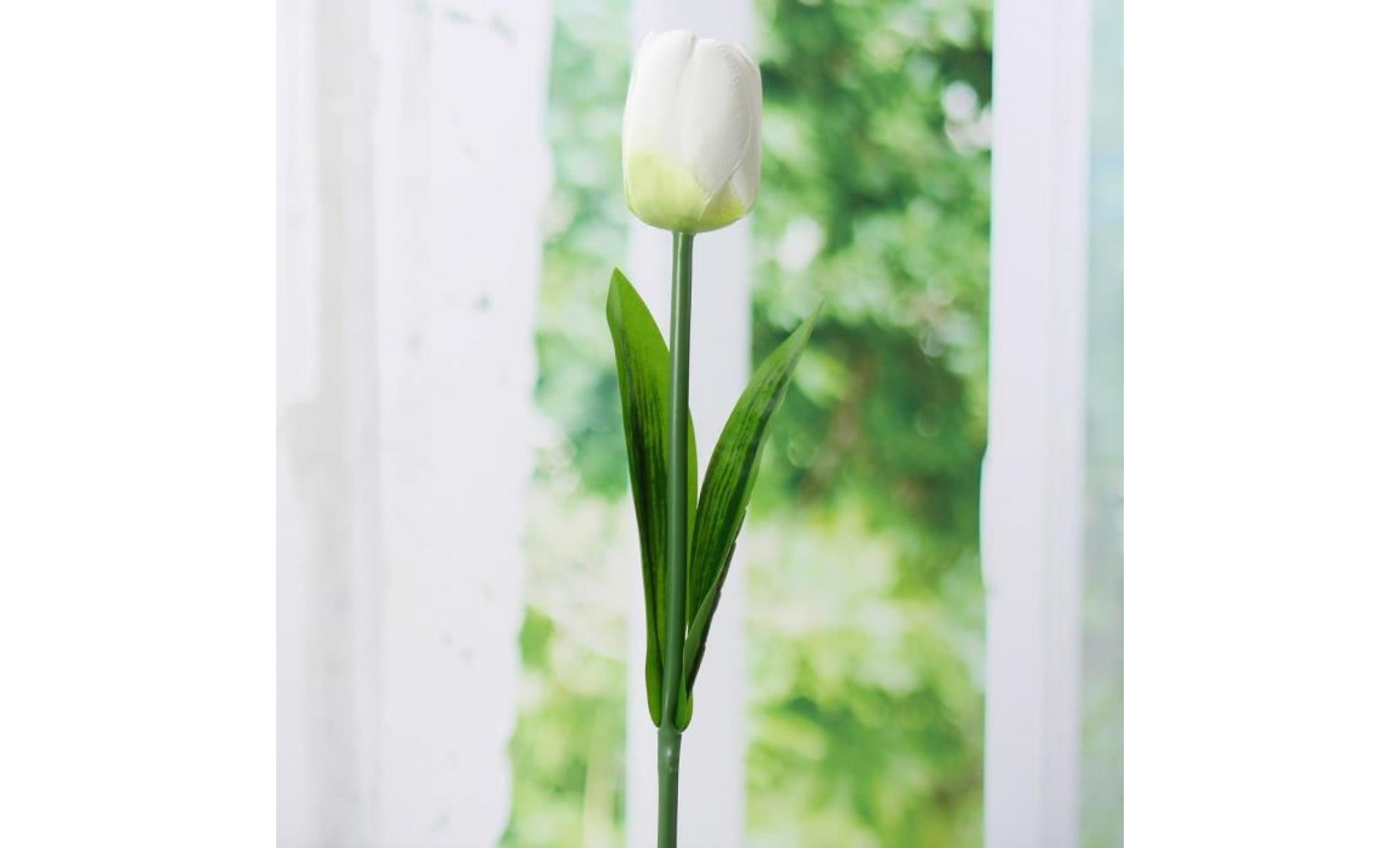 lumière de jardin extérieur Énergie solaire jardin de tulipes blanc pas cher