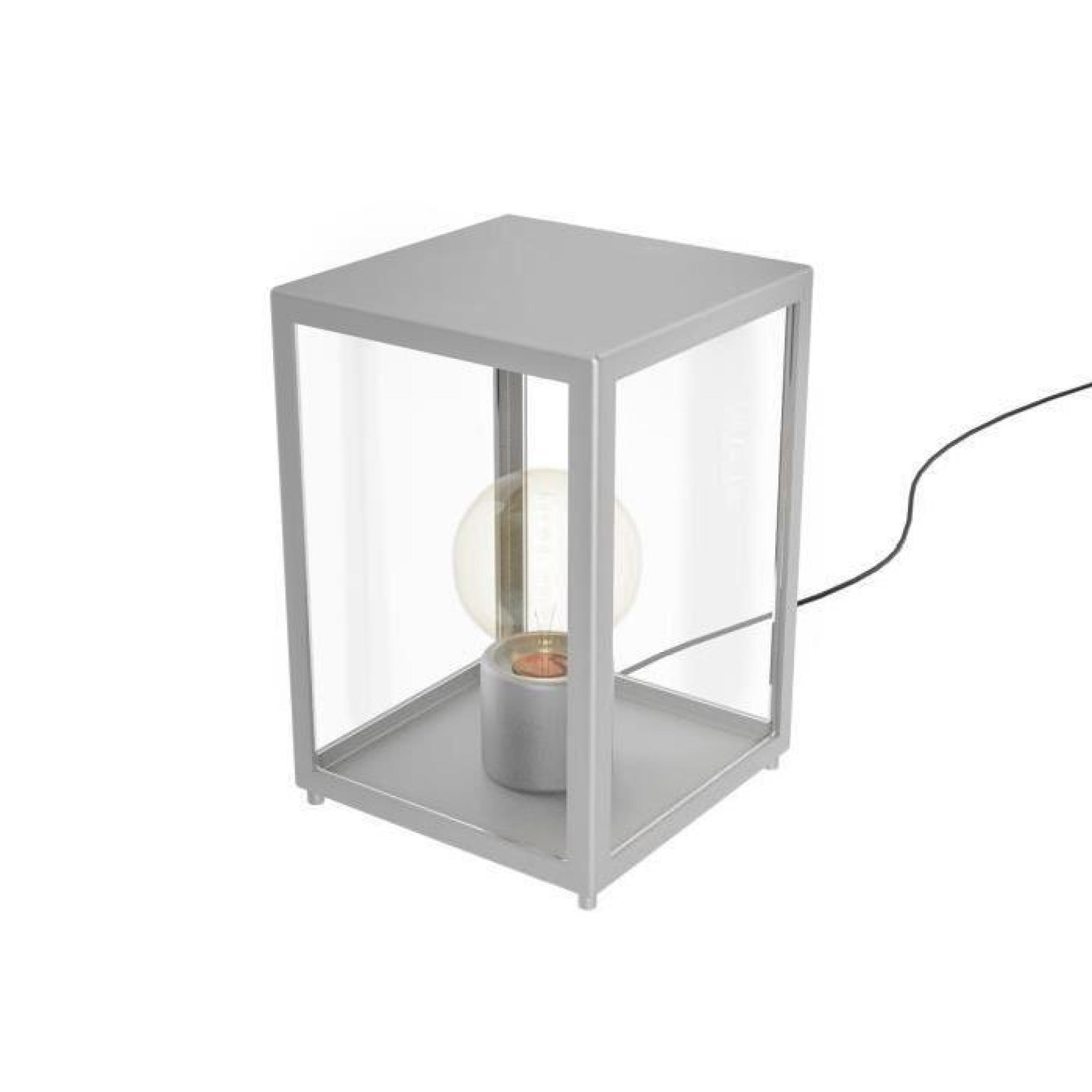 Lumière extèrieur Lampe de table 1 ampoule  E27 EDELSTASuspension-KLAR 'ALAMONTE' pas cher