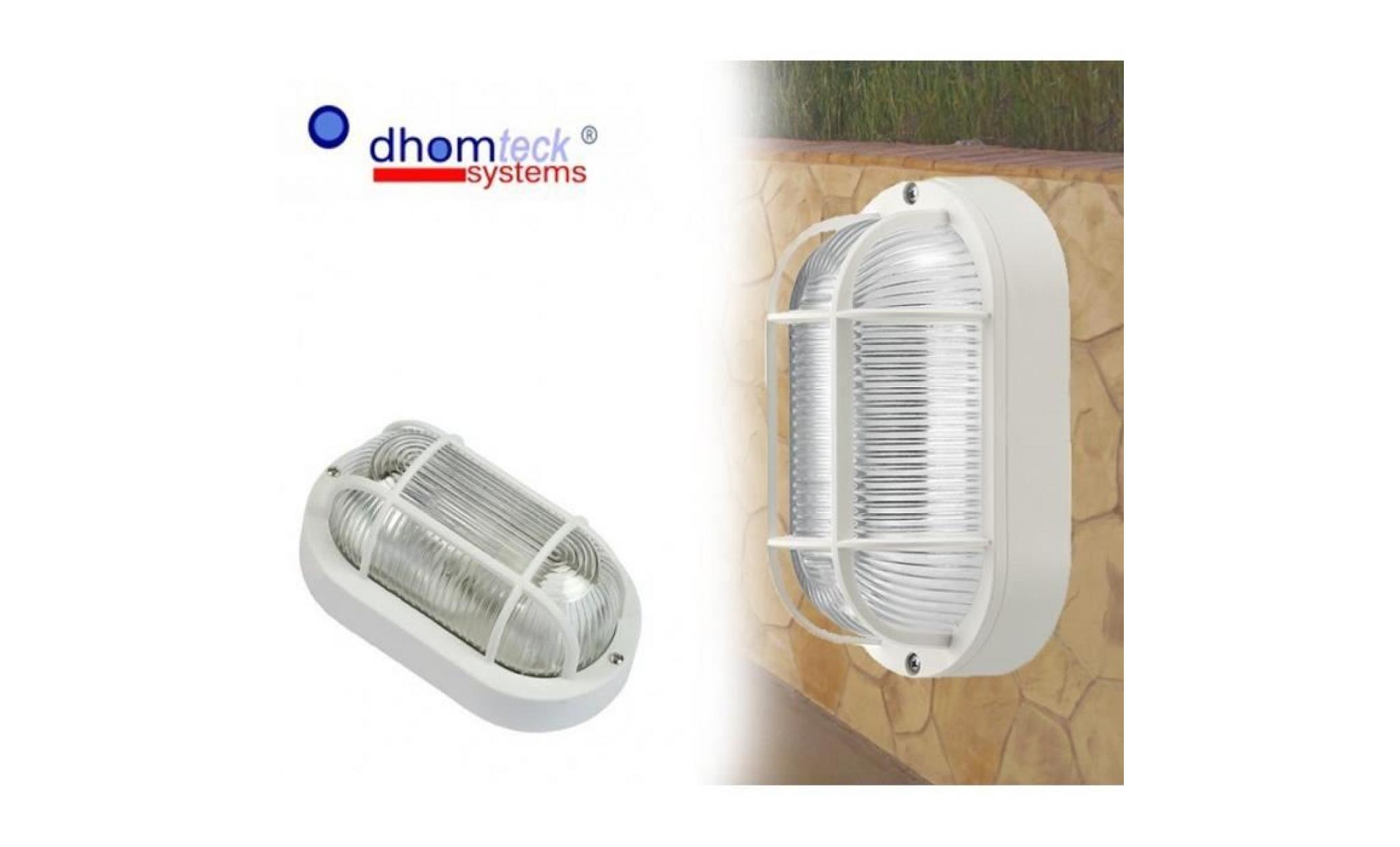 Lumière - Lampe - Applique OVAL grille E27 DHOMTECK (idéal pour le jardin) - Éclairage extérieur