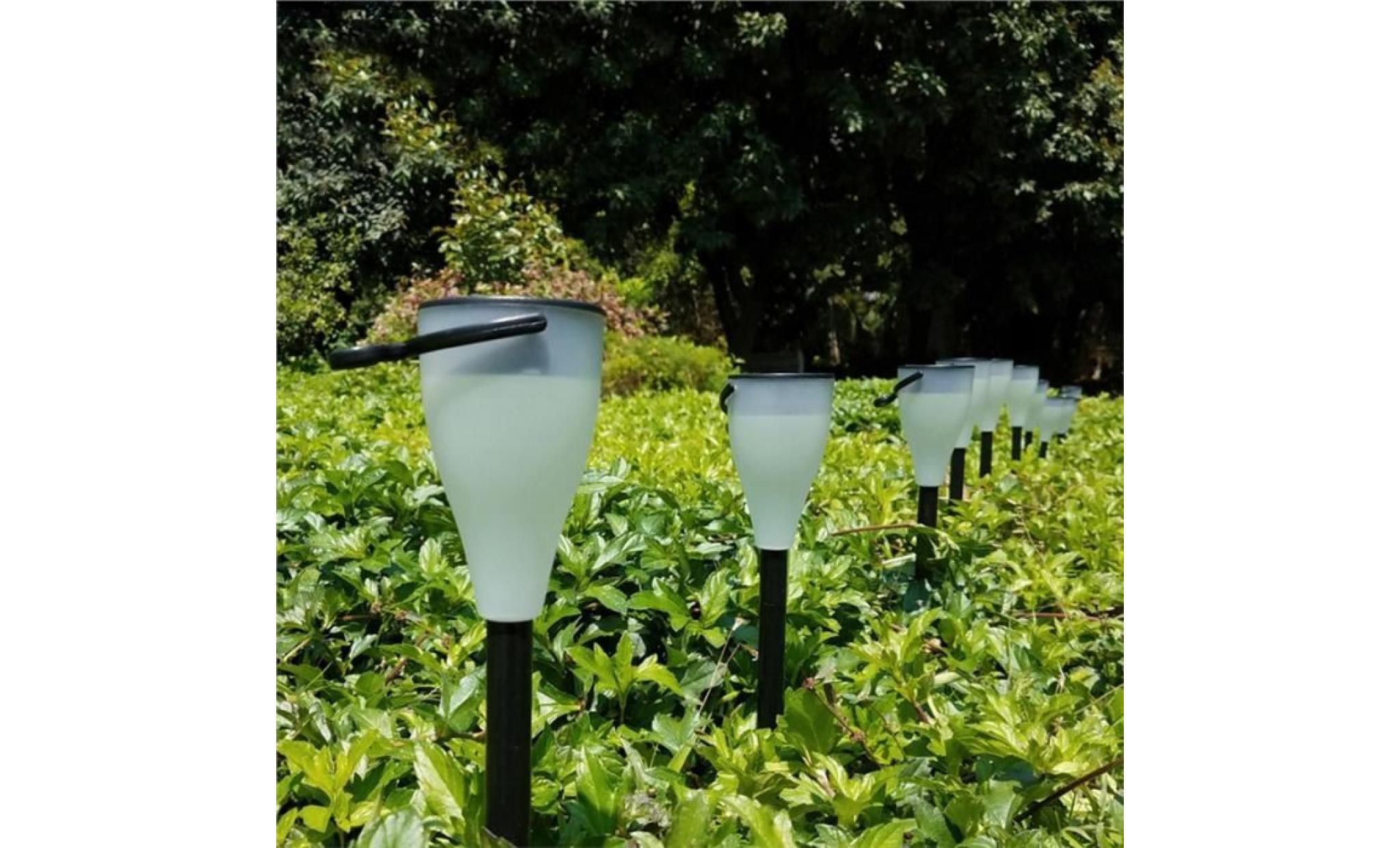 lumière led solaire lumières de panneau imperméables pour landscape garden   noir pas cher