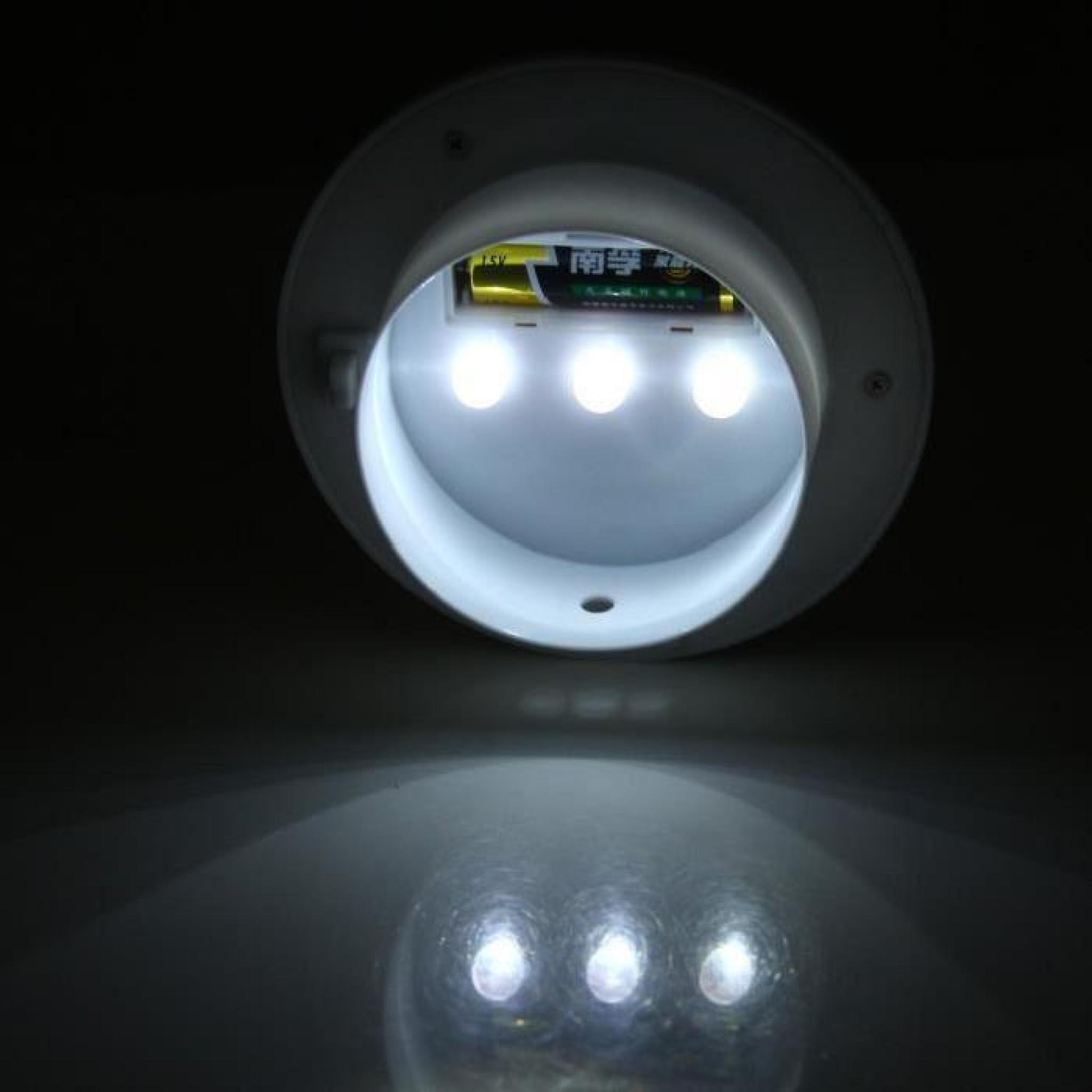 Lumière solaire d'avant-toit 3 LED IP44 résistant à l'eau Lampe de Jardin - blanc pas cher