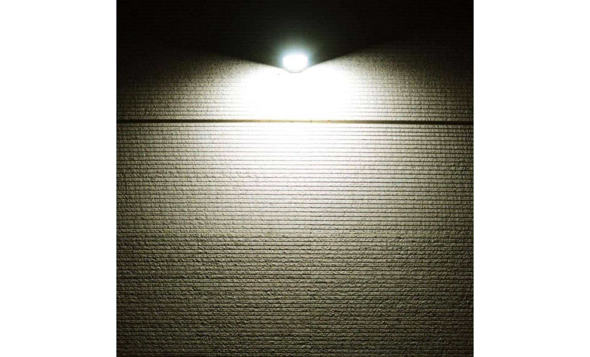 lumiere solaire led imperméable lumières extérieures lampe murale   blanc chaud pas cher