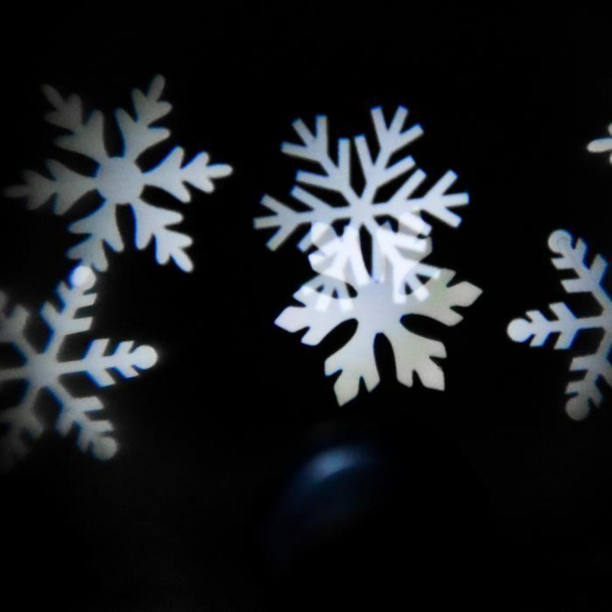 Lumières flocon de neige pelouse lampe LED lampe de décoration de vacances en famille en plein air - Blanc pas cher