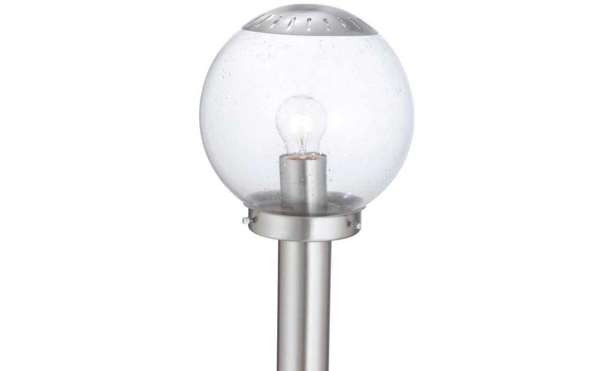 globo lighting borne extérieure inox   verre translucide pas cher