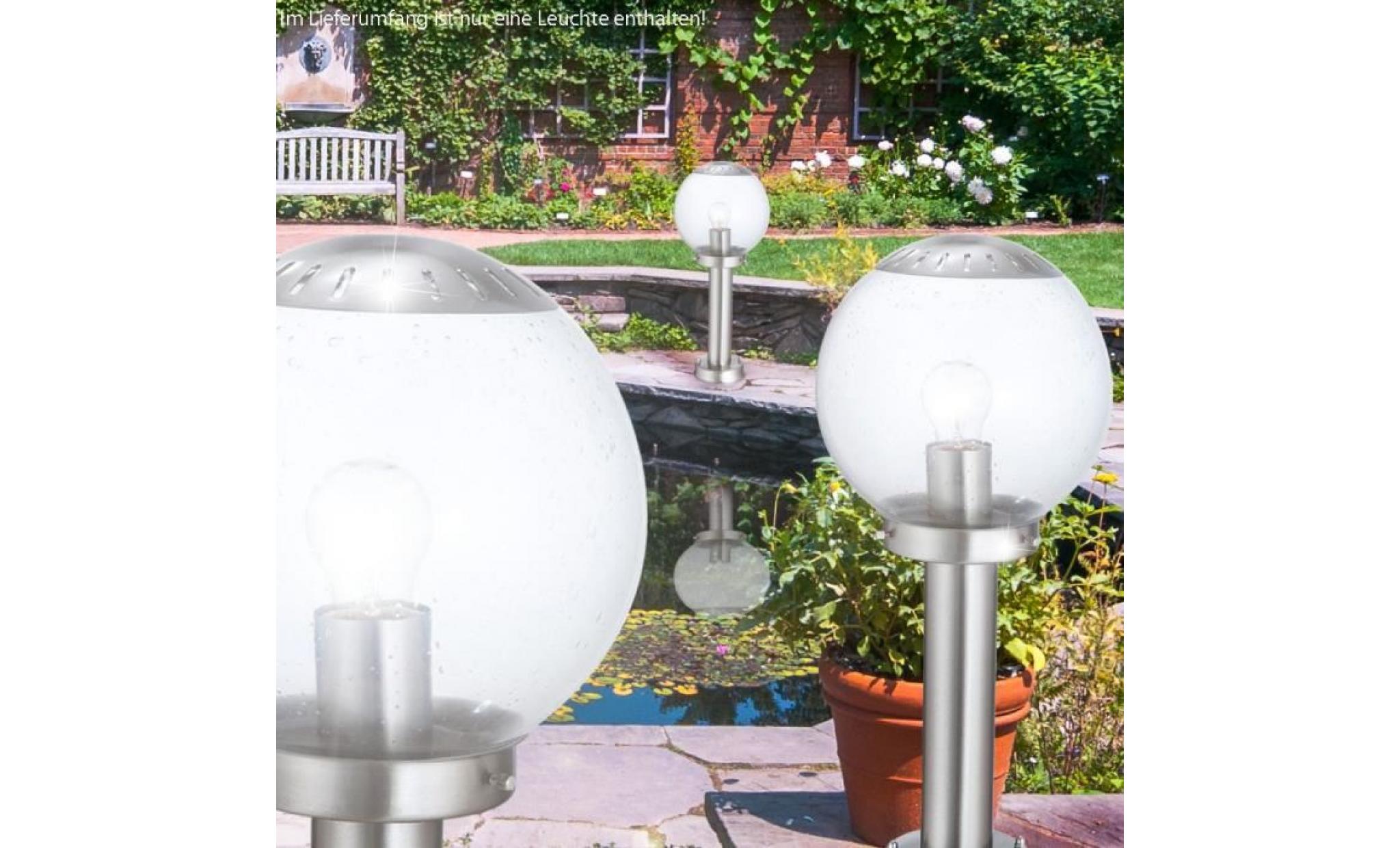 luminaire extérieur led 7 watts lampadaire acier inoxydable jardin éclairage terrasse balcon globo bowl ii pas cher