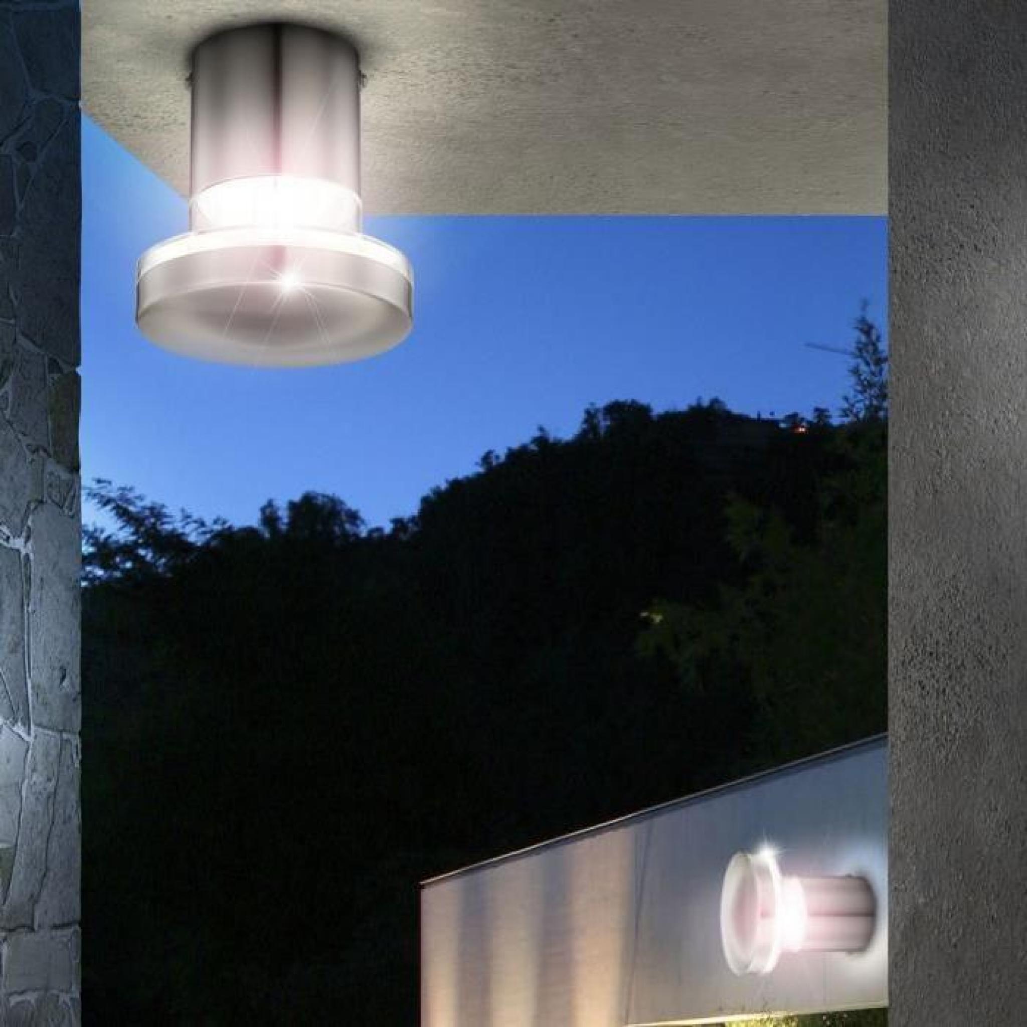 Luminaire lampadaire LED extérieur inox jardin terrasse éclairage Globo Sergio 34146 pas cher