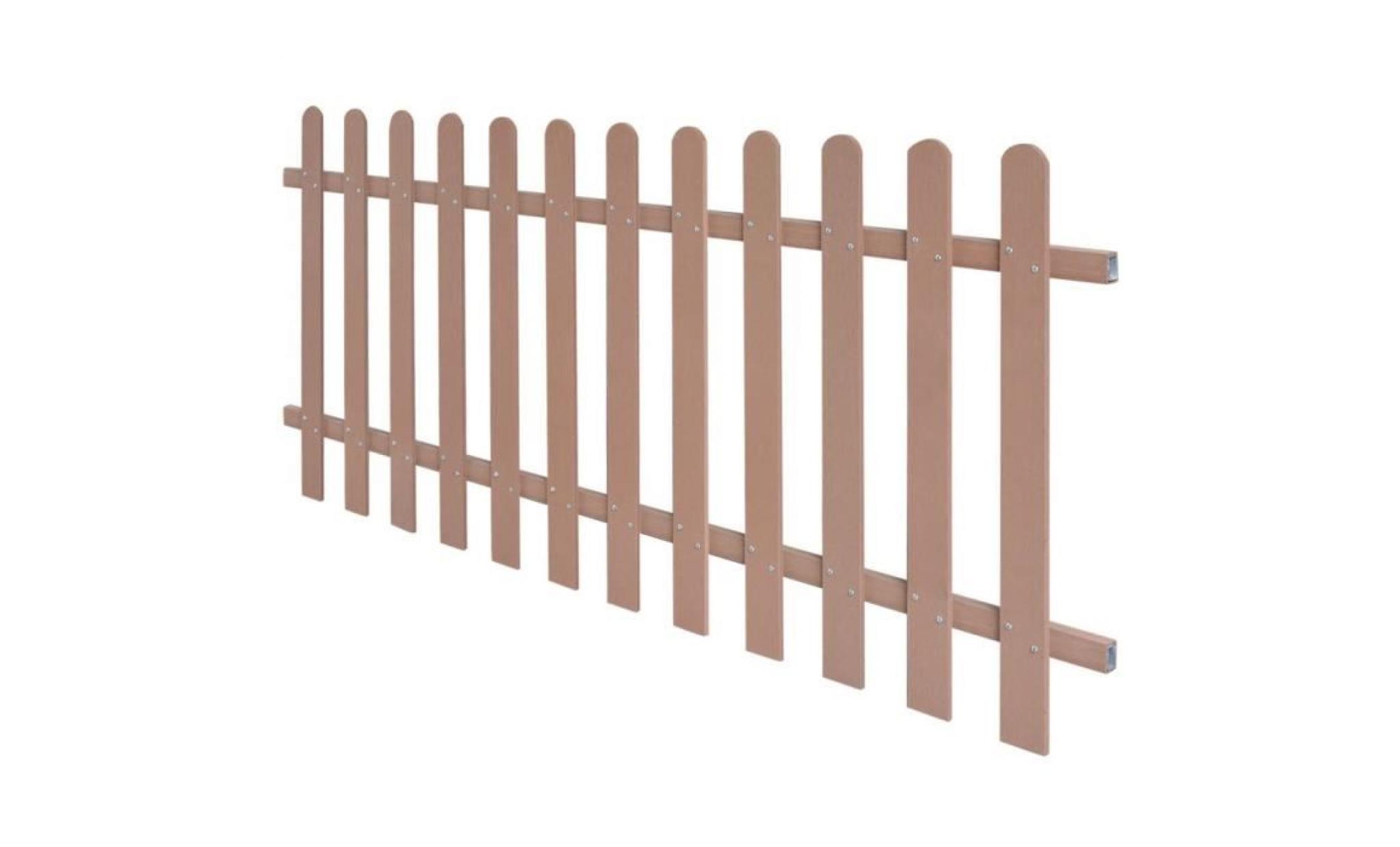luxueux haute qualité magnifique economique clôture wpc 200 x 80 cm marron