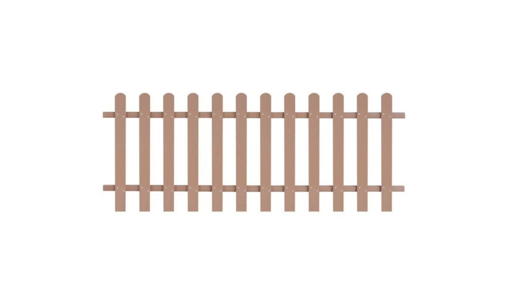 luxueux haute qualité magnifique economique clôture wpc 200 x 80 cm marron pas cher