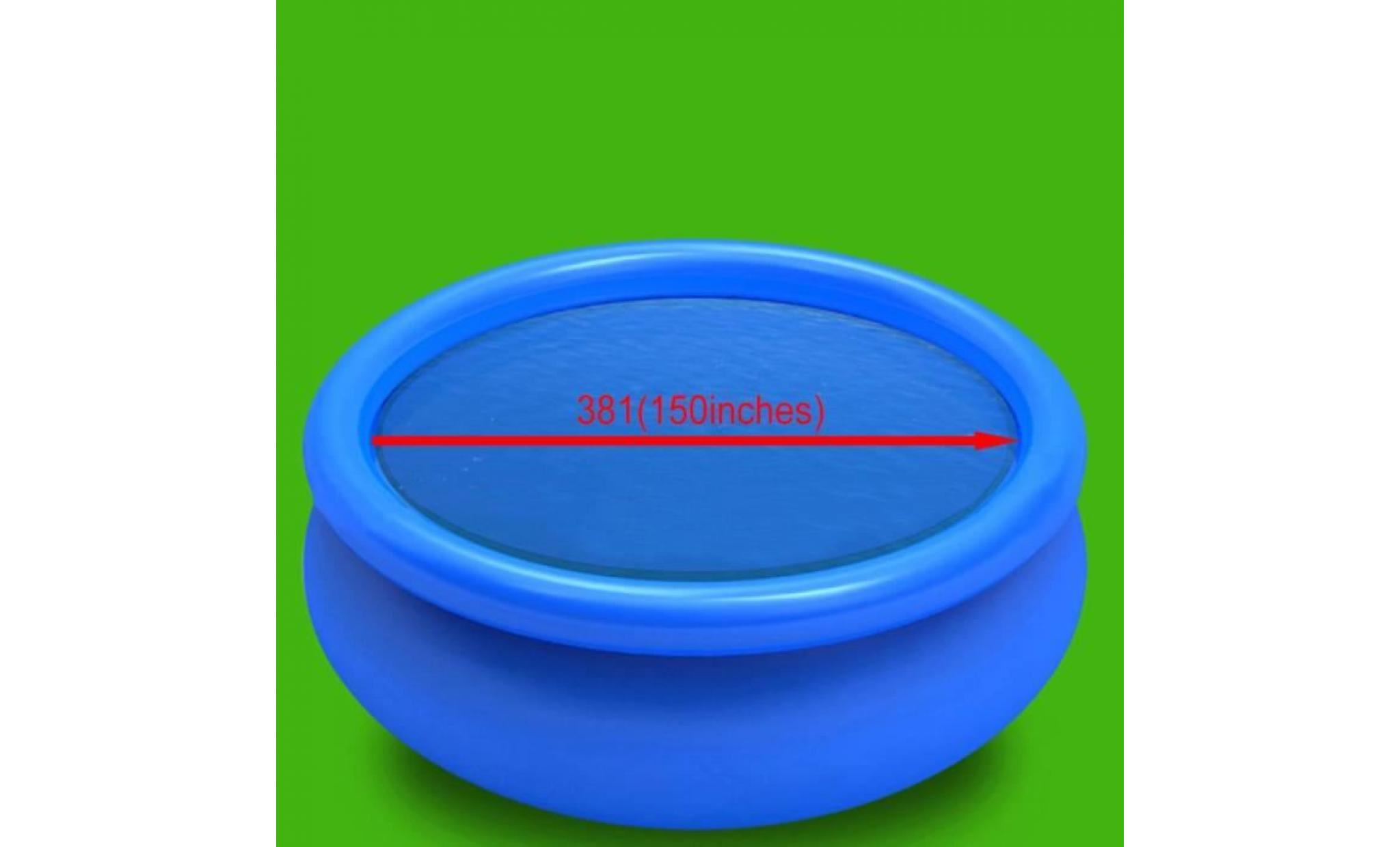 luxueux haute qualité magnifique economique  film solaire de piscine ronde pe 381 cm bleu pas cher