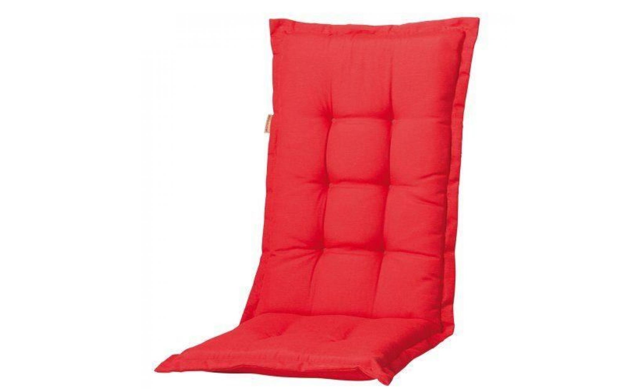 madison 7phosb220 panama coussin pour fauteuil 75 % coton 25 % polyester rouge 123 x 50 x 8 cm