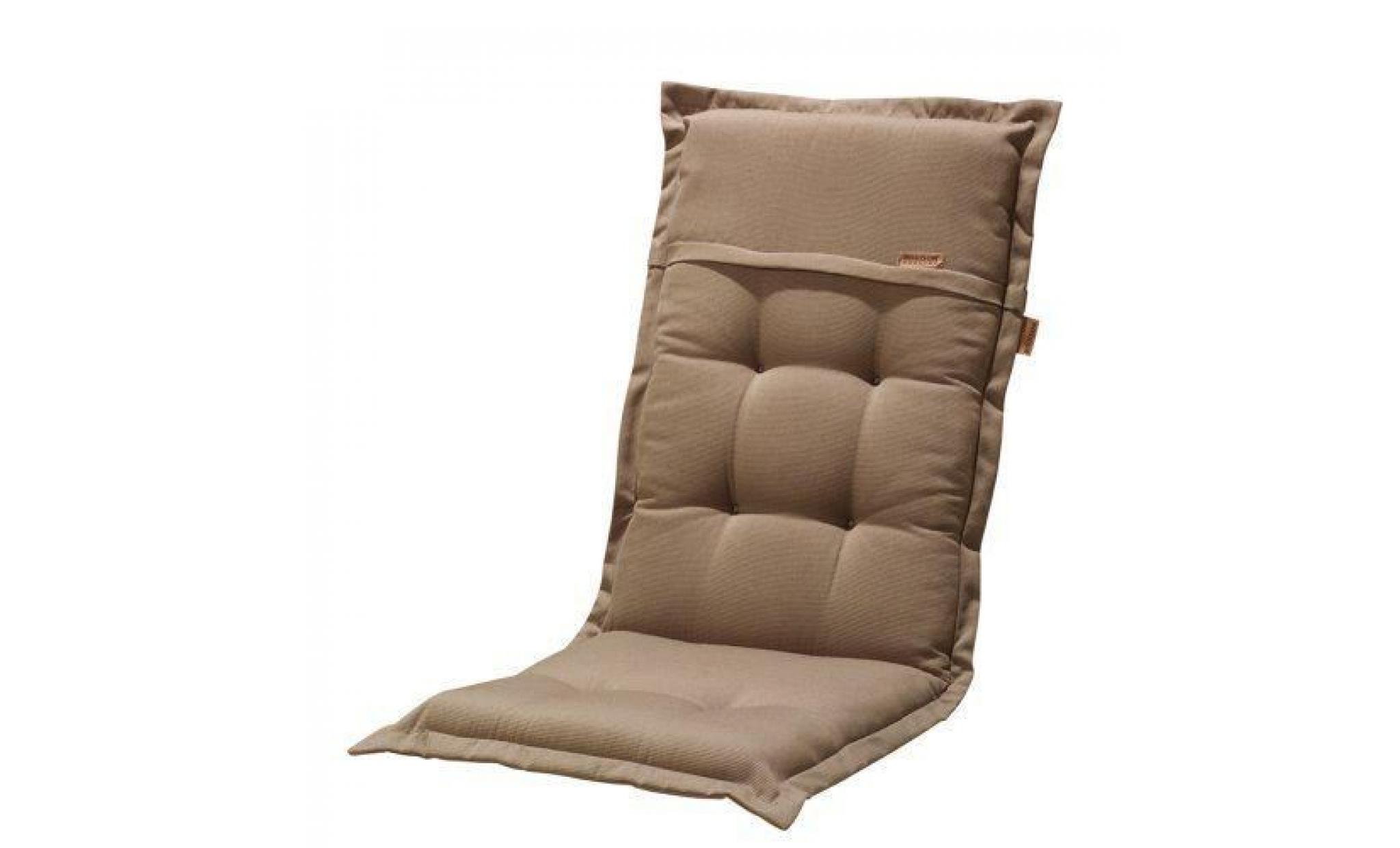 madison 7phosf116 rib coussin pour fauteuil pliable 100 % acrylique taupe 123 x 50 x 8 cm