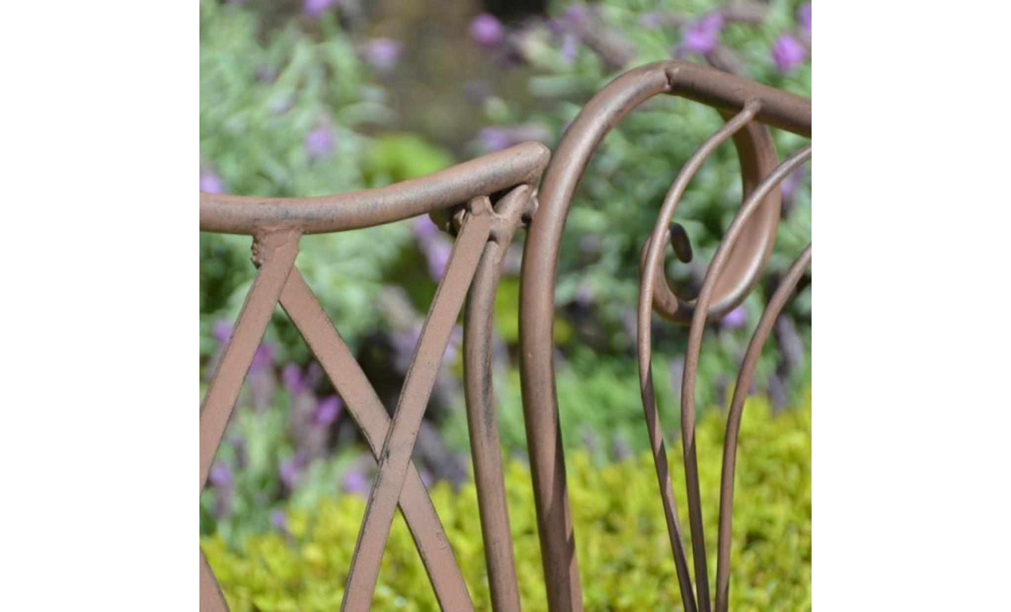 magnifique ,esschert design banc de jardin metal style ,,old england,, mf009,