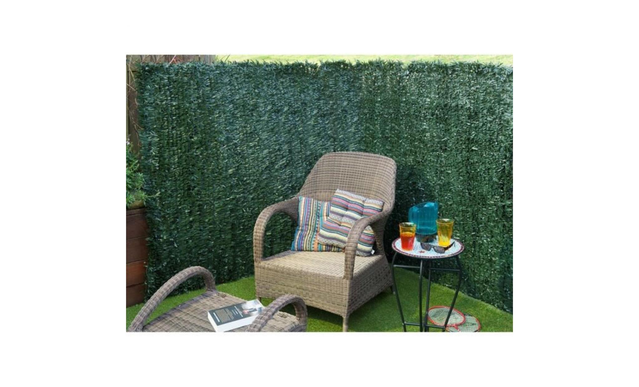 magnifique nature cloture de jardin gazon artificiel vert 1,5 x 3 m 6050342