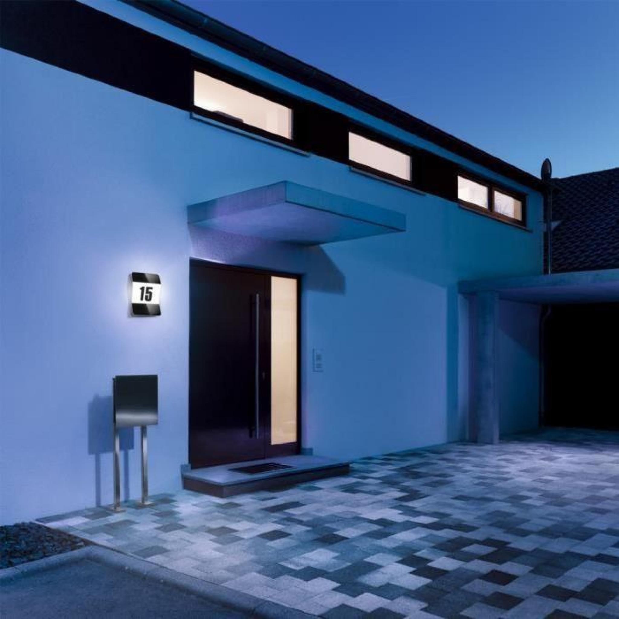 Magnifique Steinel Lampe solaire pour numero de maison avec detecteur L2-S argent