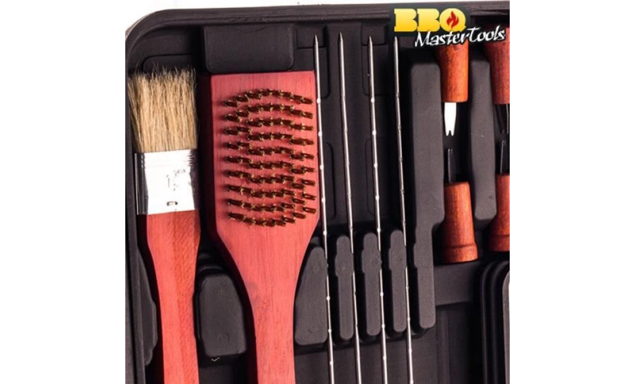 mallette ustensiles barbecue bbq master tools 18 p pas cher