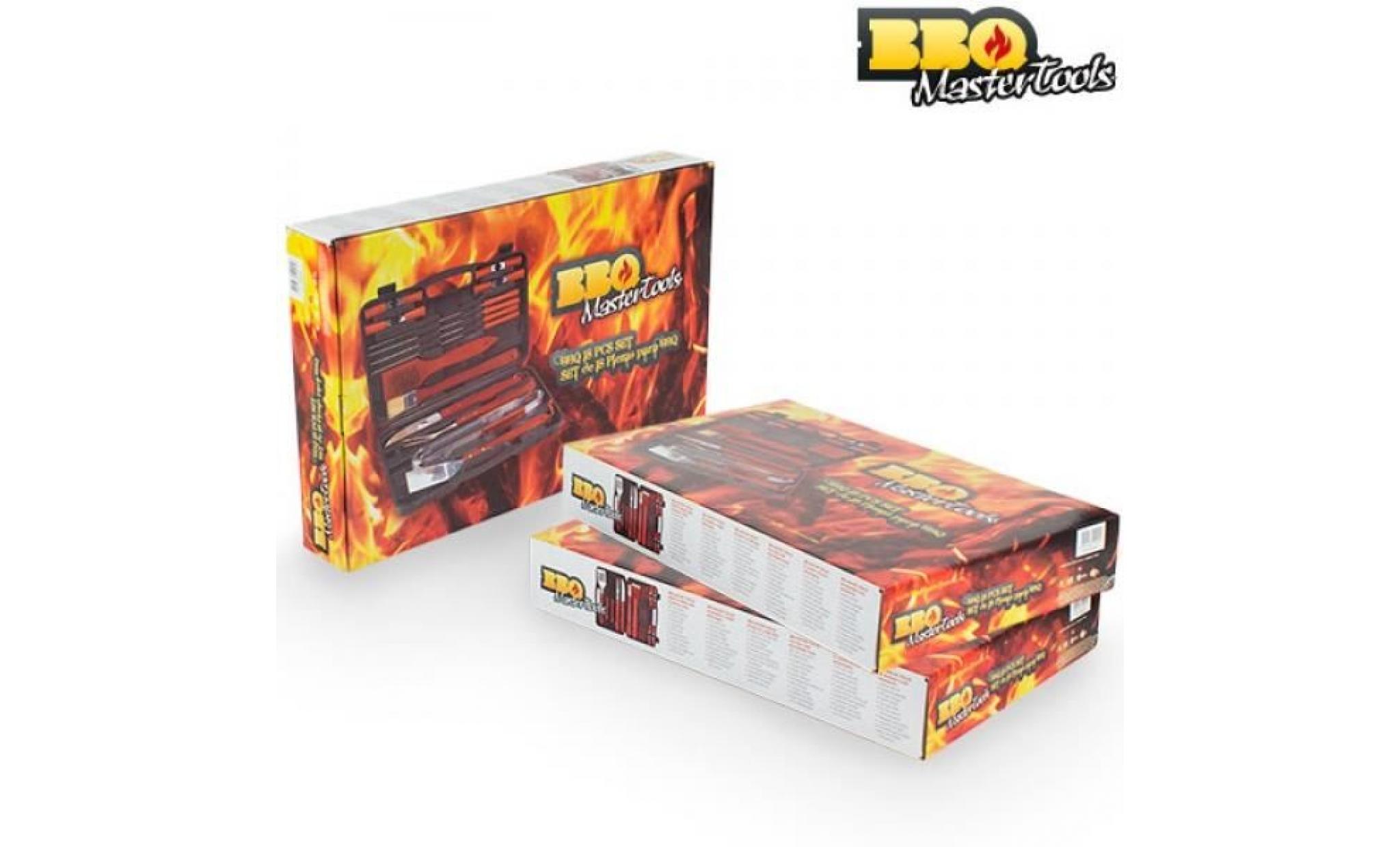 Mallette Ustensiles Barbecue BBQ Master Tools 18 pièces pas cher