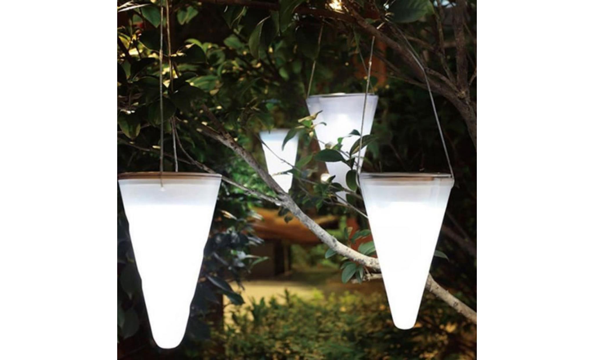 marque nouvelle lumière solaire conique lumière led lumière jardin extérieur cour suspendue lampe jardin pas cher
