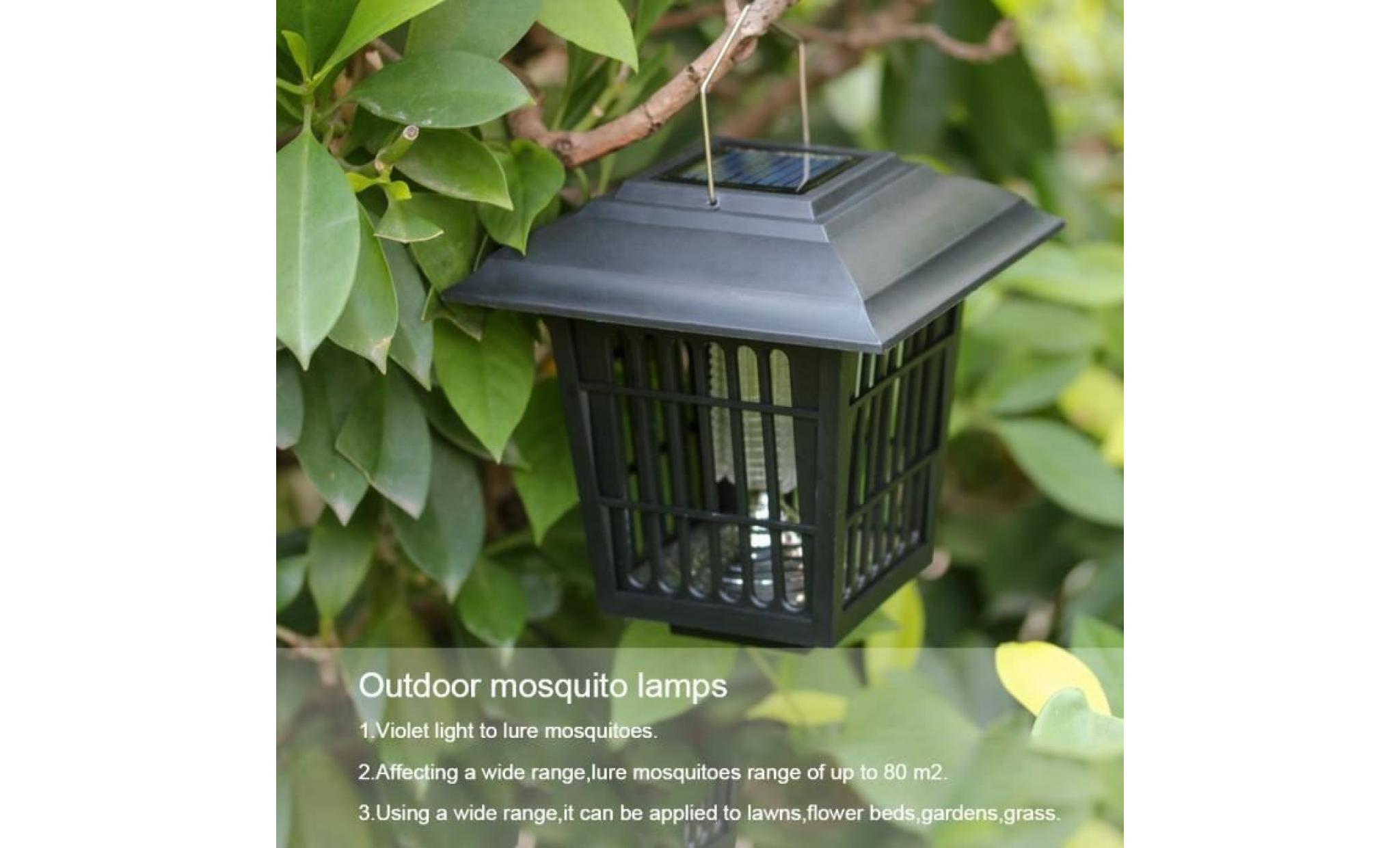 merkmak® lampe solaire extérieure eclairage solaires d'extérieur lanterne de jardin outdoor insect/ mosquito killer garden light pas cher