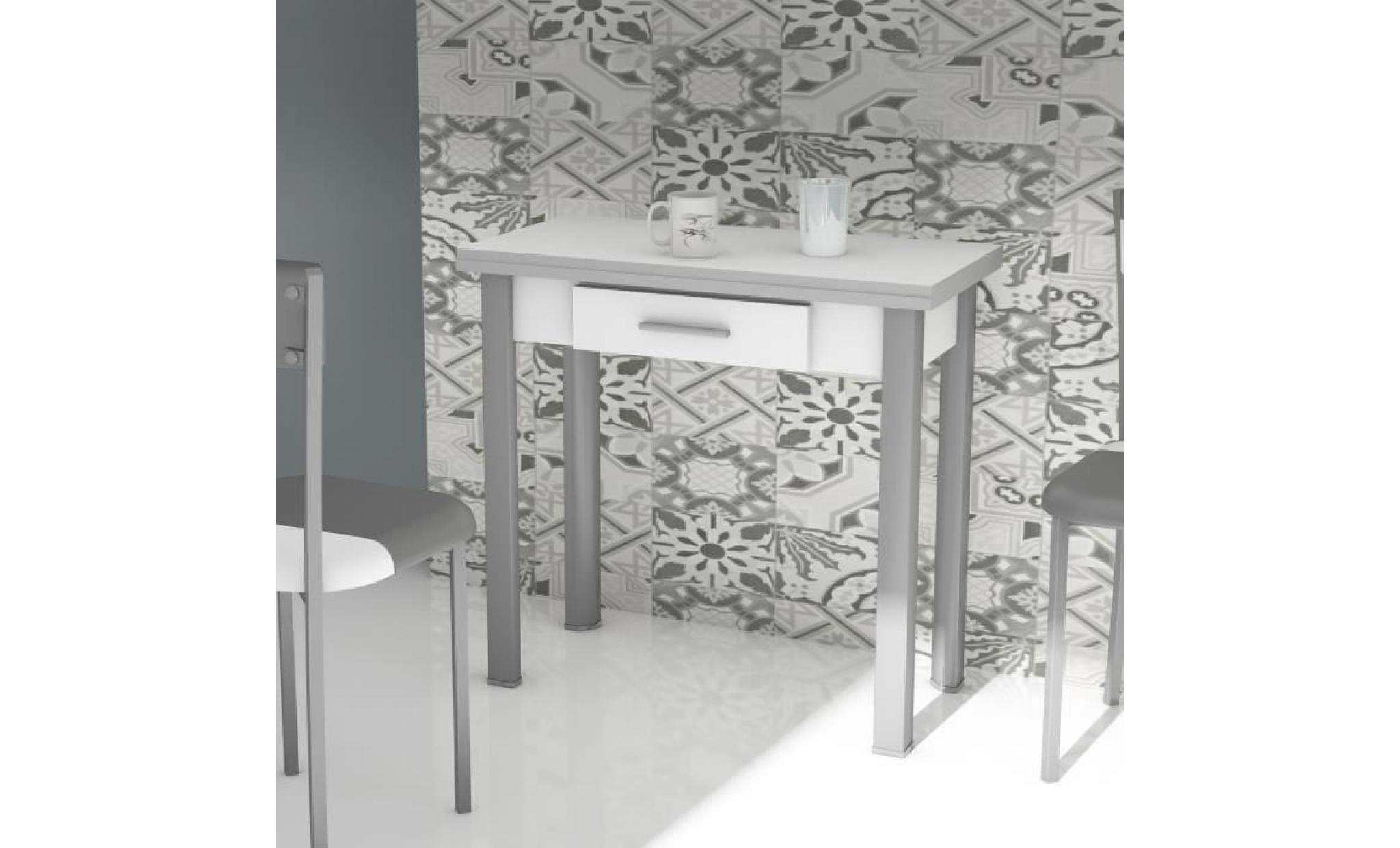 meuble de cuisine extensible coloris blanc   dim : 400 x 800 x 750 mm pas cher