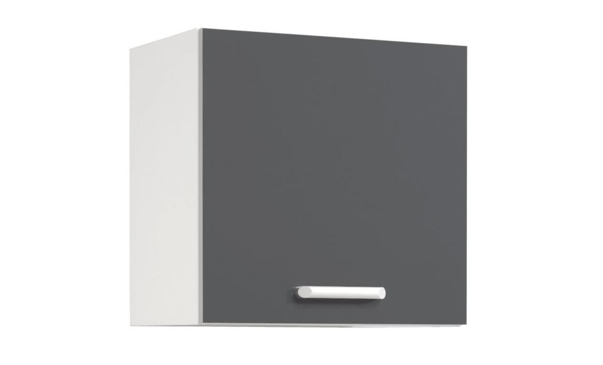 meuble haut de cuisine moderne 60 cm coloris gris gris pas cher