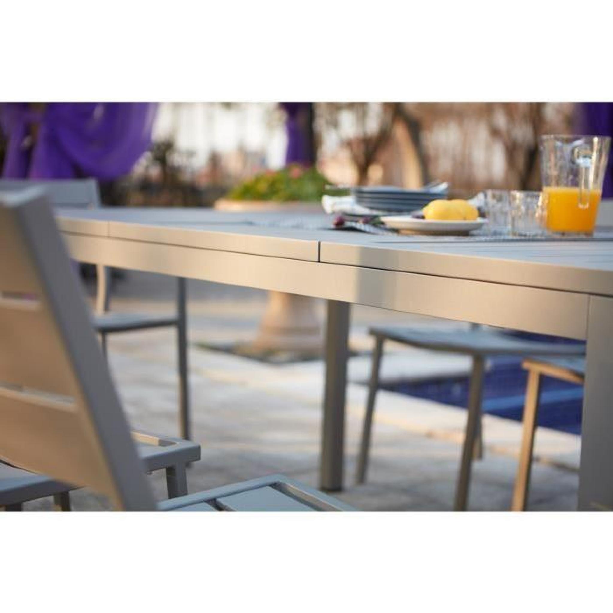 Mezzane : table de jardin extensible en aluminium 8 places