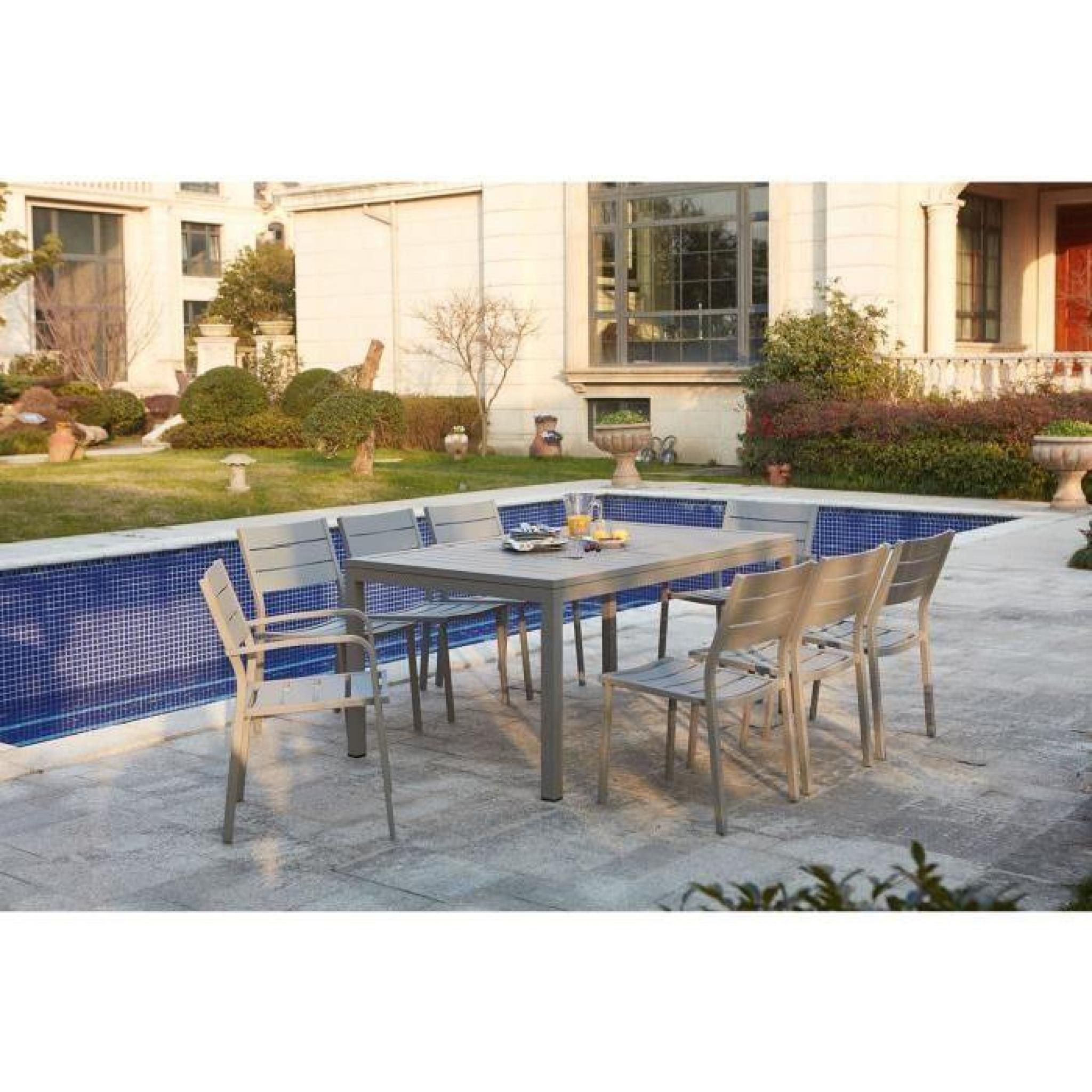 Mezzane : table de jardin extensible en aluminium 8 places pas cher