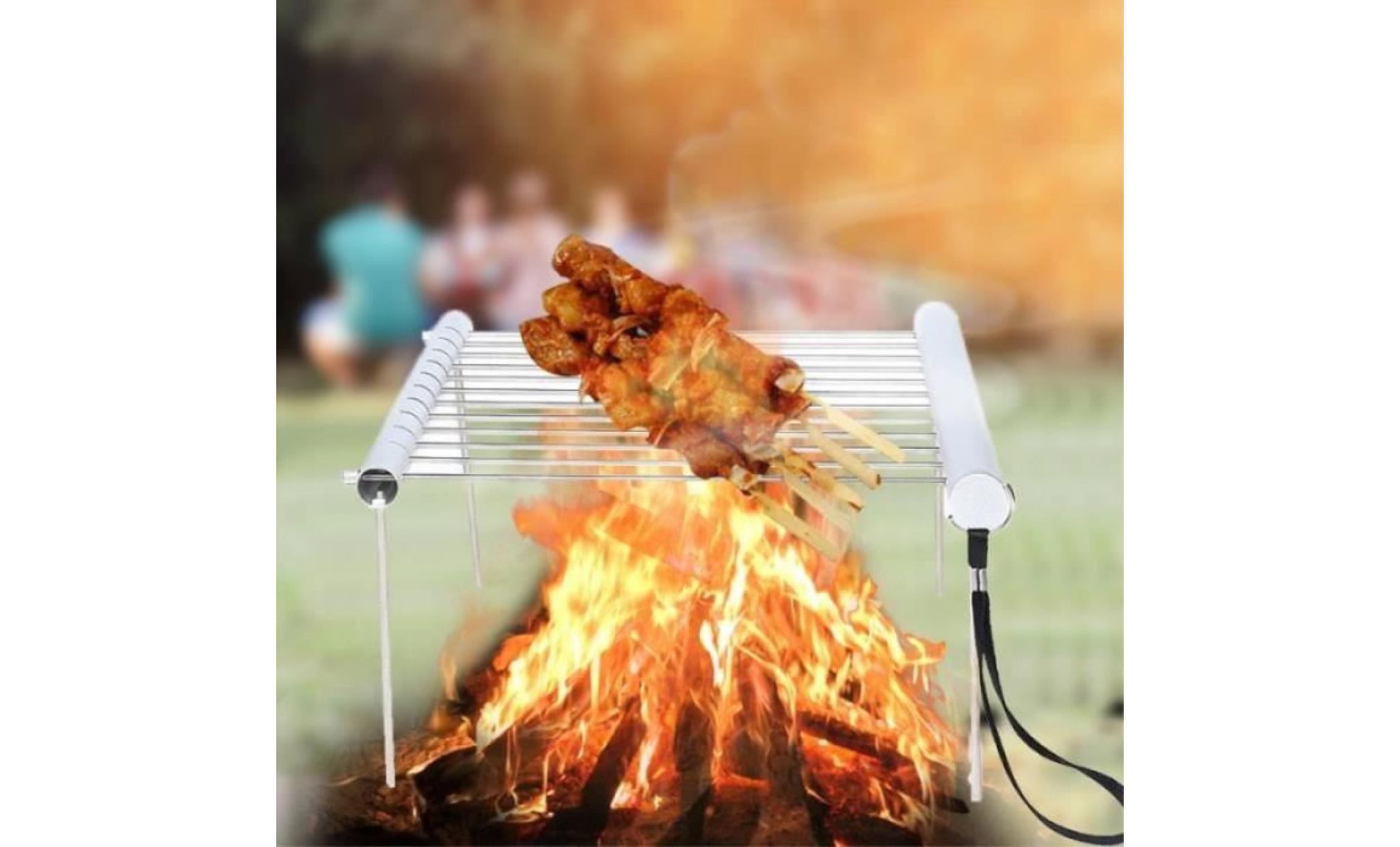 mini en acier inoxydable barbecue de charbon de bois grill camping en plein air portable barbecue cuisinière