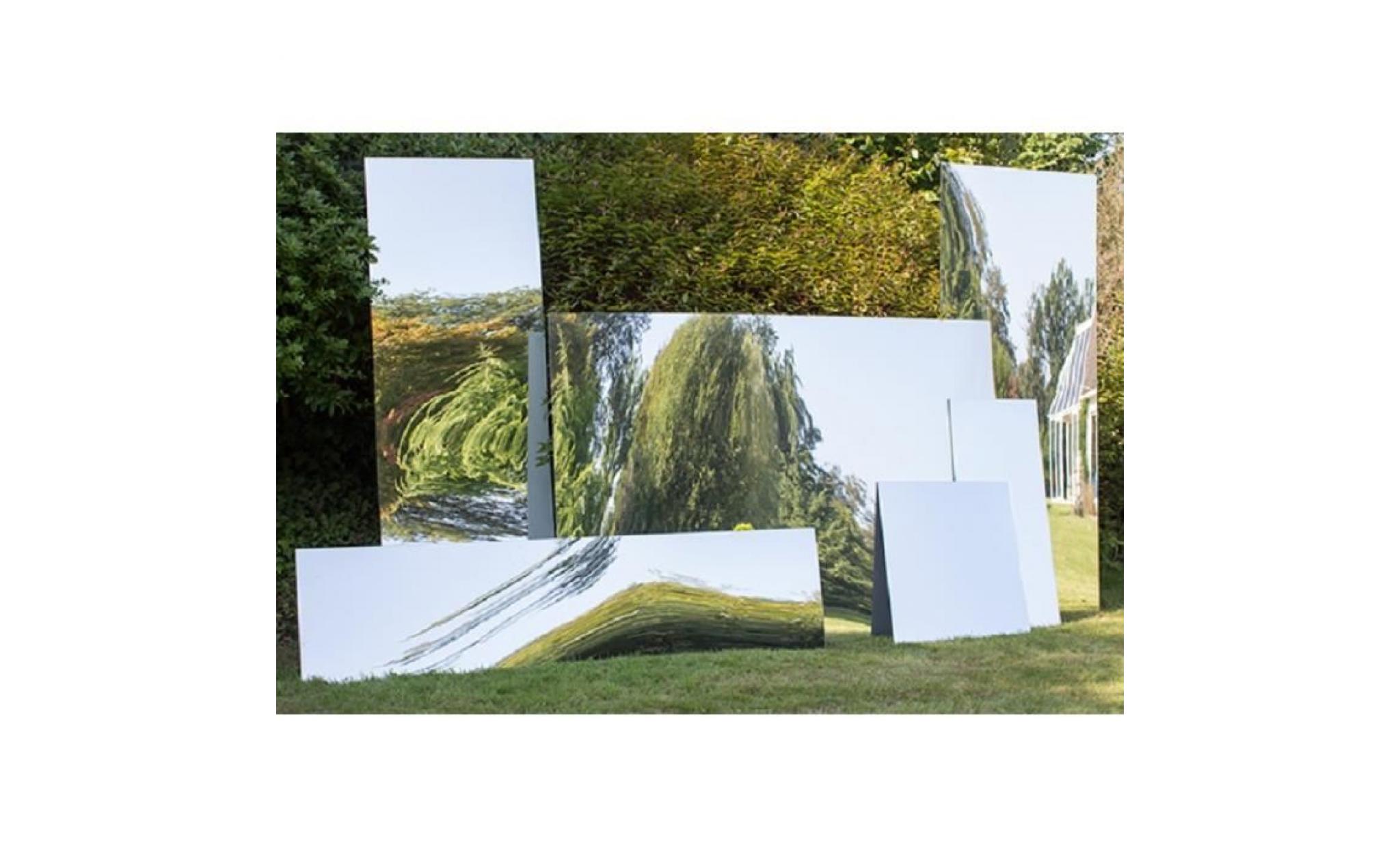 miroir de jardin en acrylique   plaque simple   90cm x 44cm pas cher
