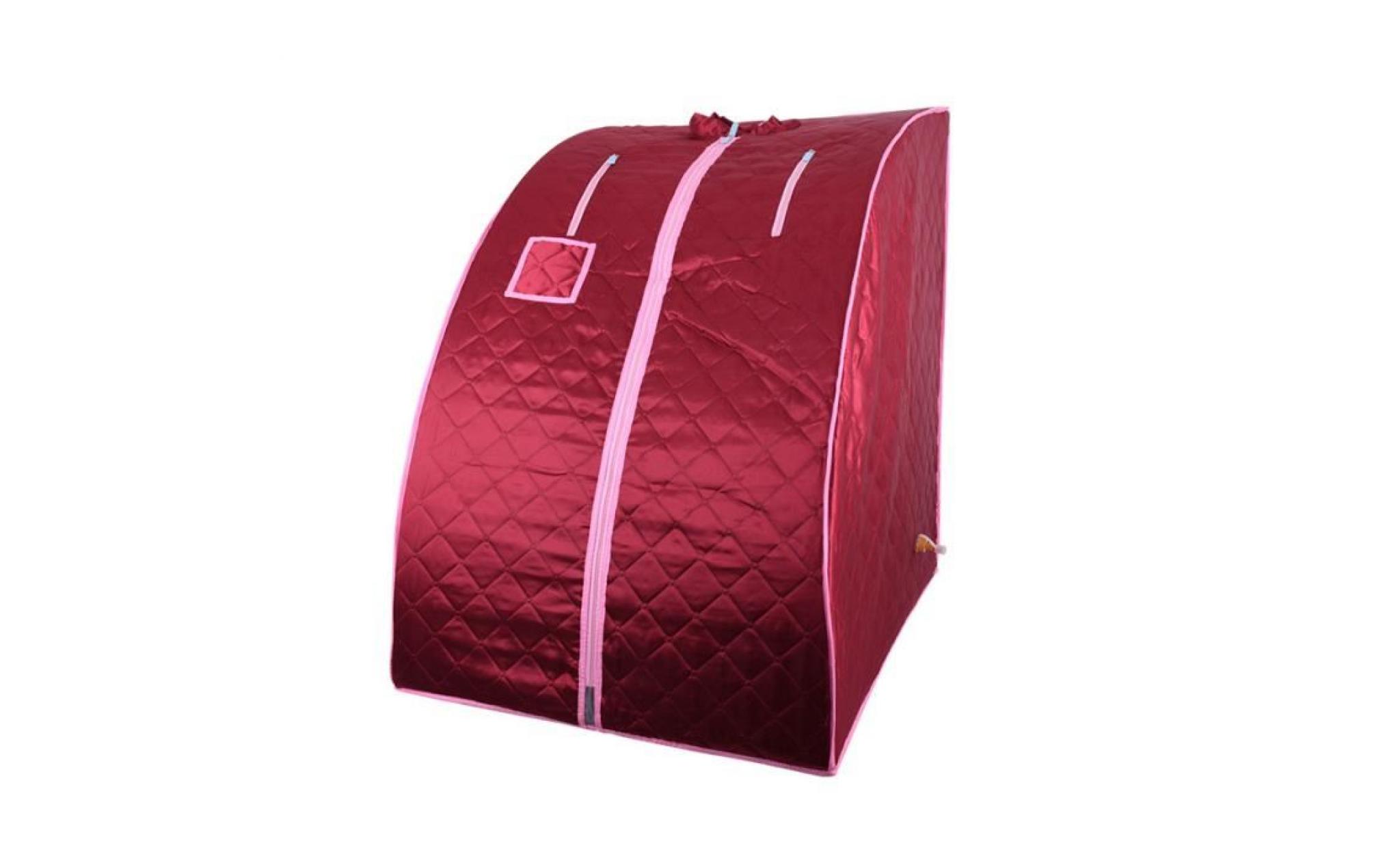 miss   cabine de sauna vapeur sauna maison portable mobile hammam et sauna   rouge pas cher