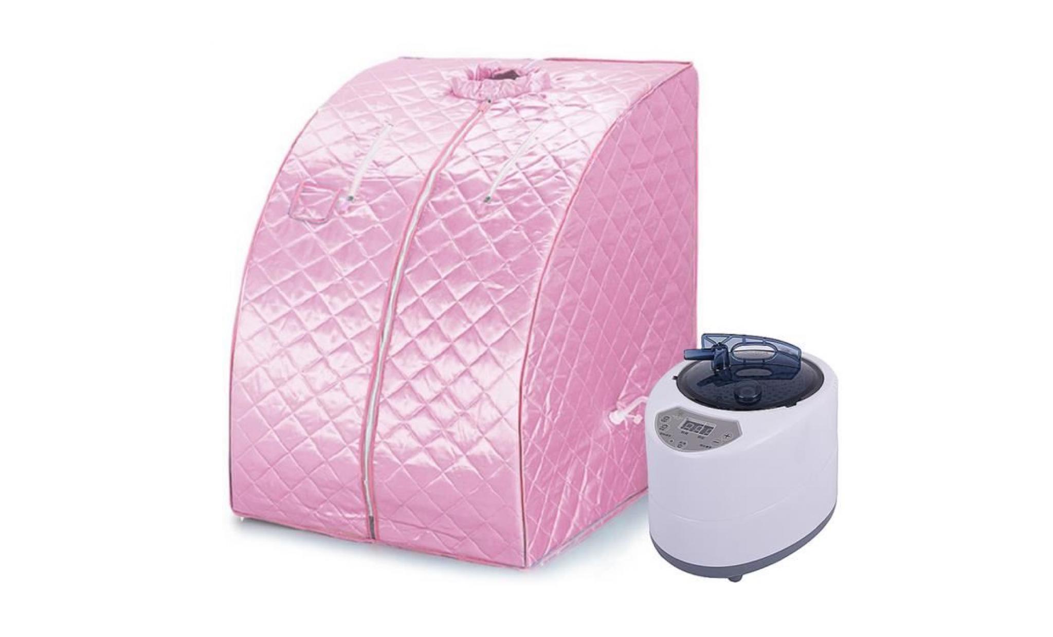 miss   sauna infrarouge cabine thermique pliable rose