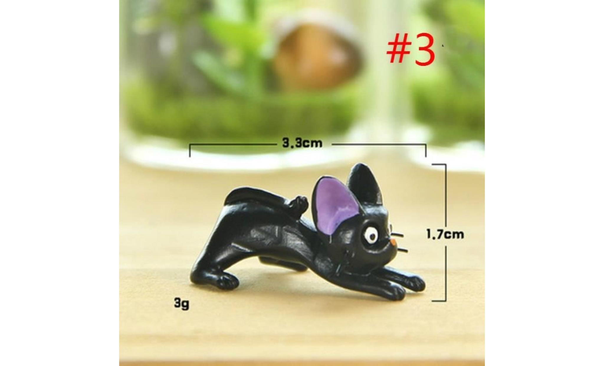 modèle #3   mini chat noir en résine décoration artificielle mini modèle statuette figurine jardin
