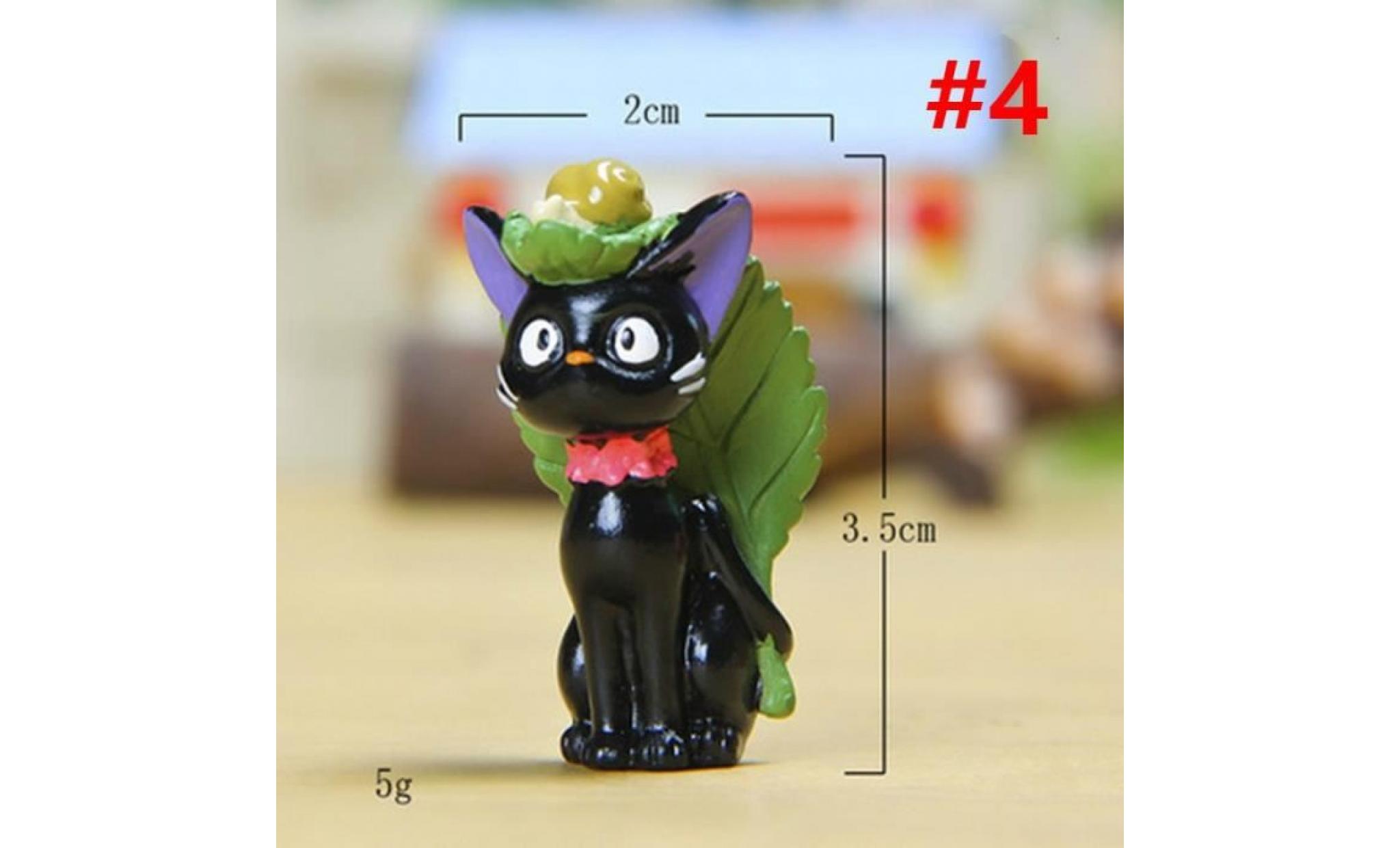 modèle #4   mini chat noir en résine décoration artificielle mini modèle statuette figurine jardin