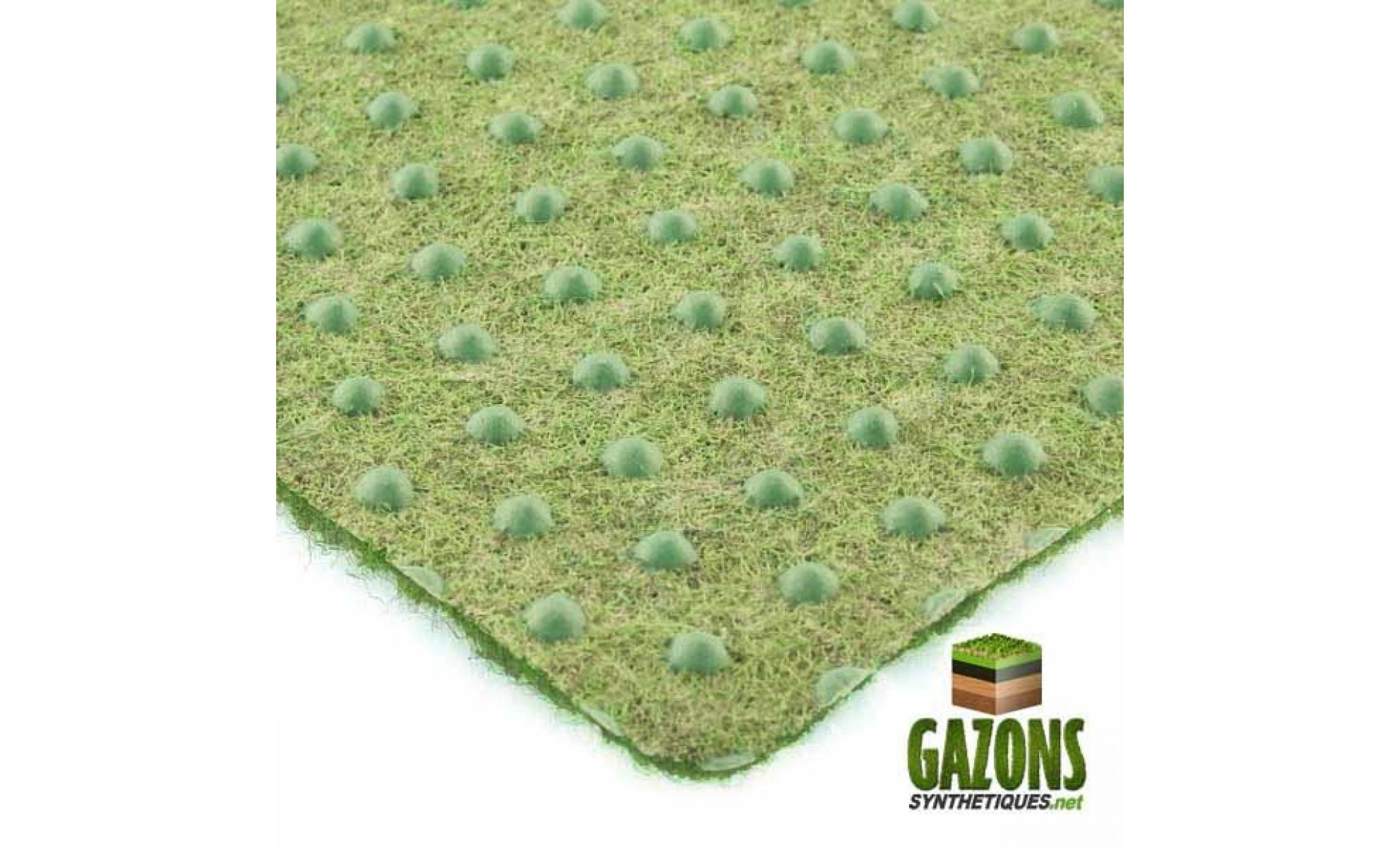 tapis moquette  matza avec plots 2 x 10 m  gazon synthétique pas cher