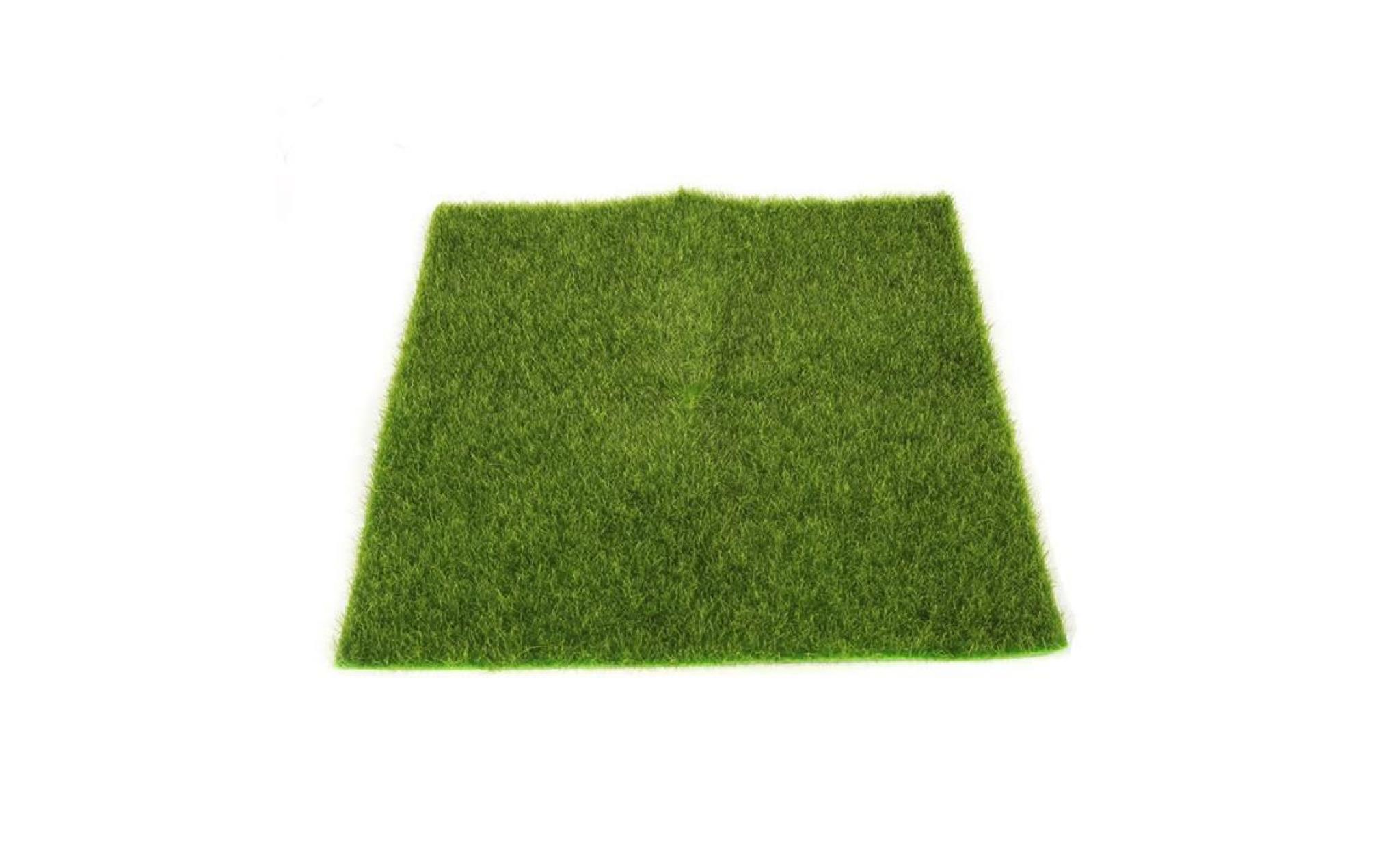 mosakog® gazon artificiel faux jardin herbe pelouse moss craft miniature dollhouse décor vert_1339 pas cher
