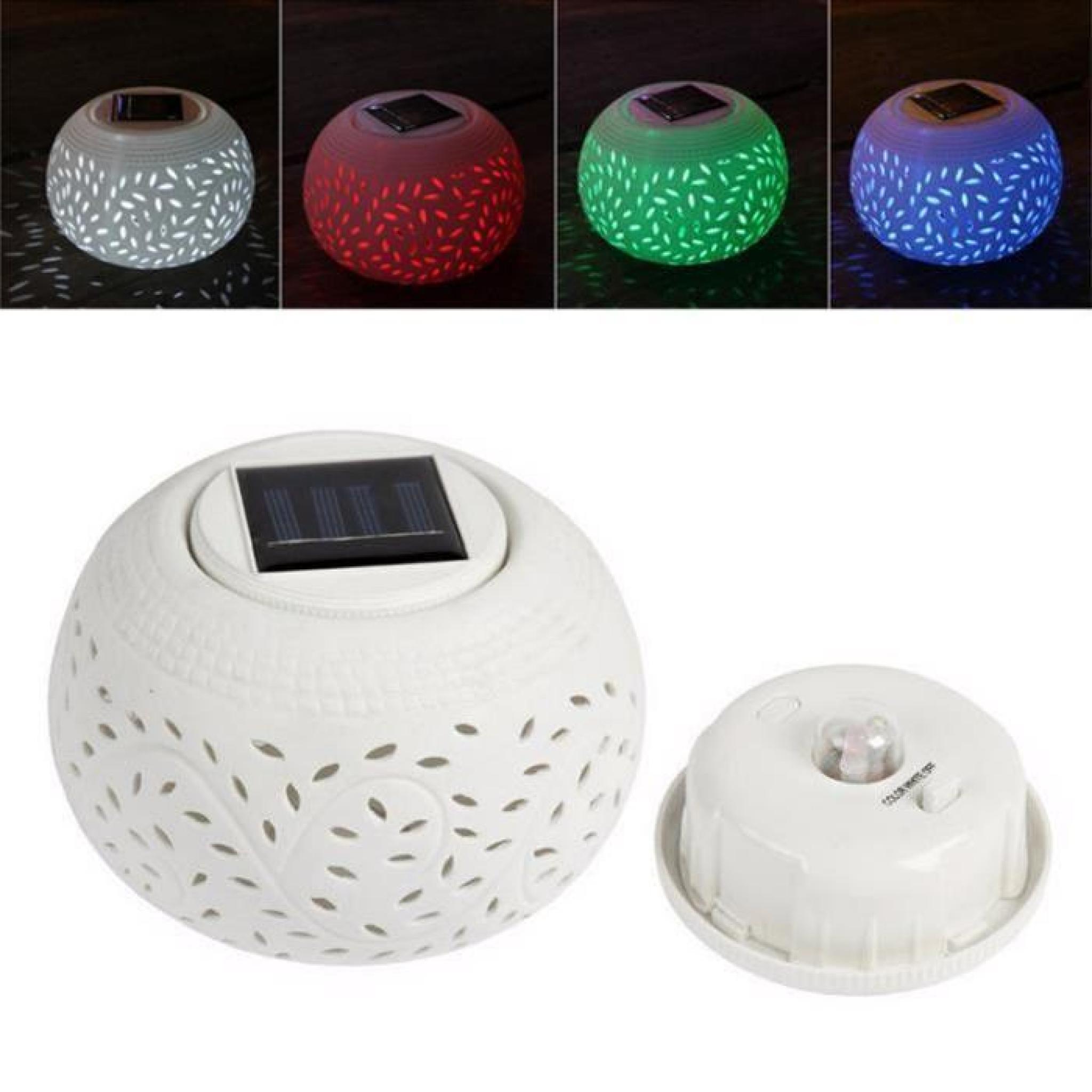 Motif d'Apple Coloré Céramique LED Solaire Jardin Décoration Lumière Cordes Lampe 155X110mm