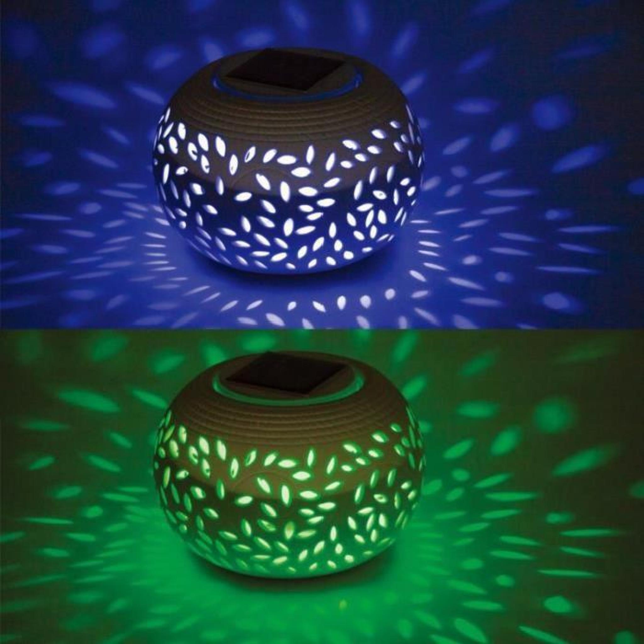 Motif d'Apple Coloré Céramique LED Solaire Jardin Décoration Lumière Cordes Lampe 155X110mm pas cher