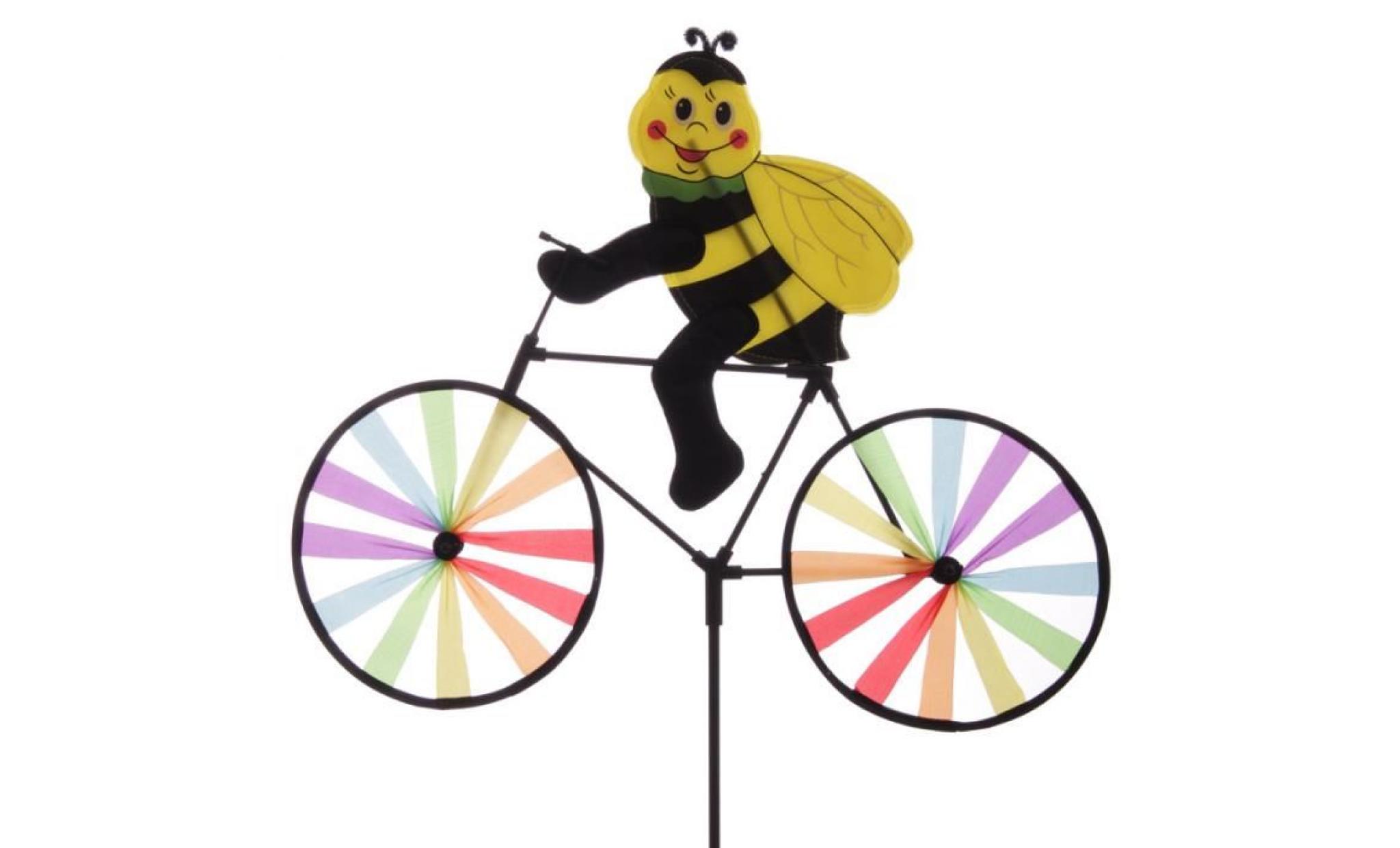 moulin à vent abeille sur son vélo