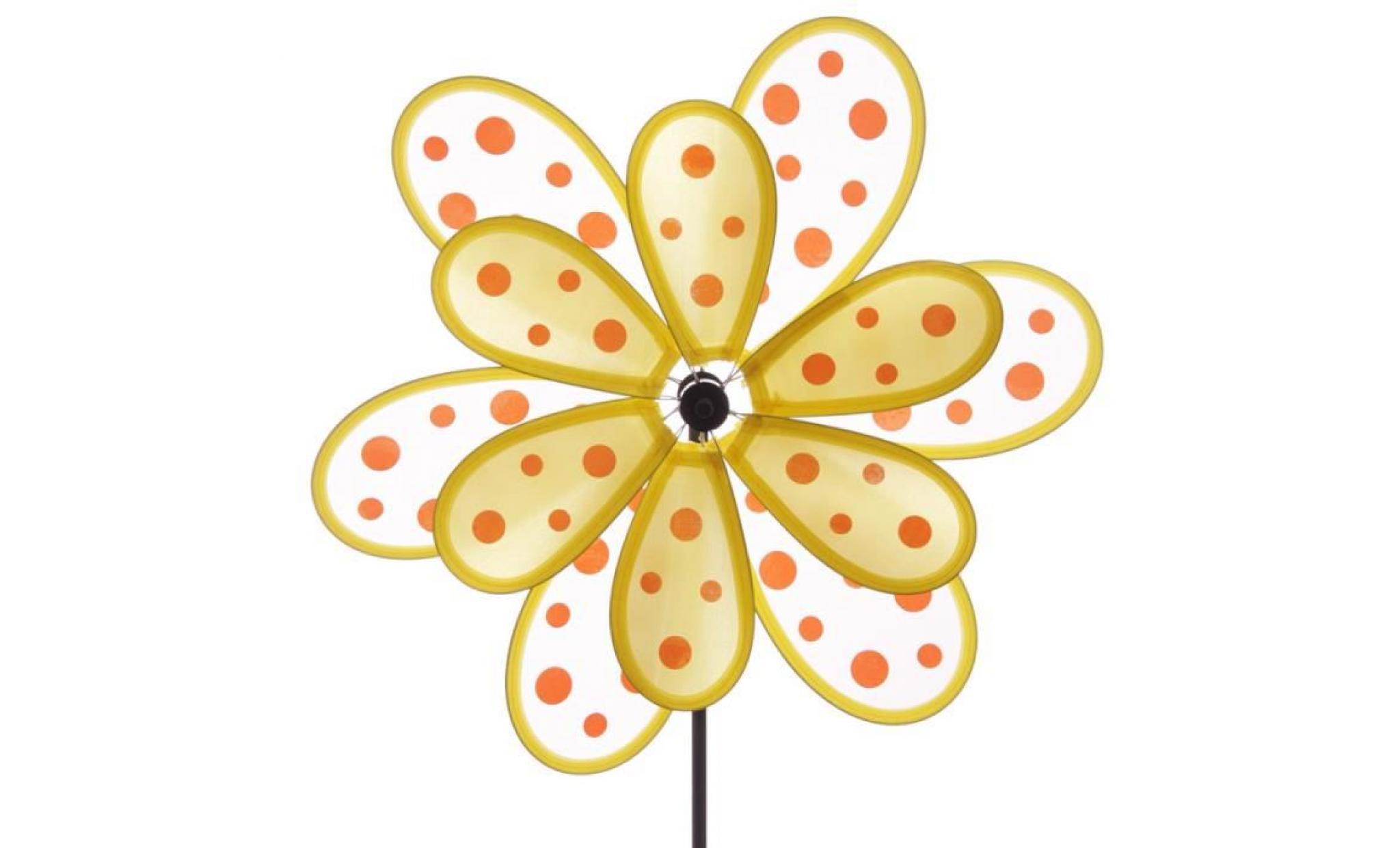 moulin à vent fleur jaune 38 cm x 65 cm