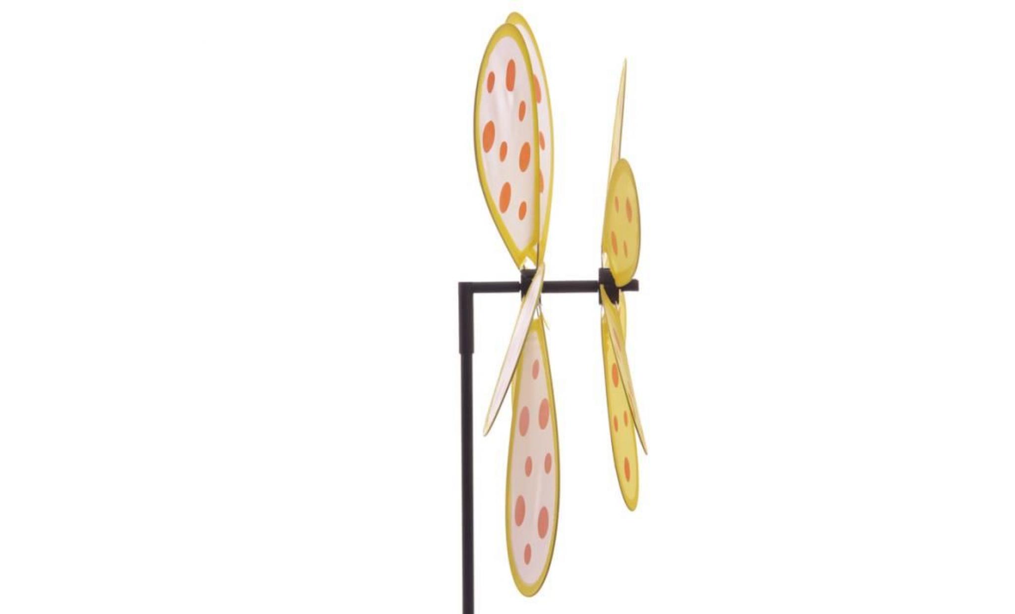 moulin à vent fleur jaune 38 cm x 65 cm pas cher