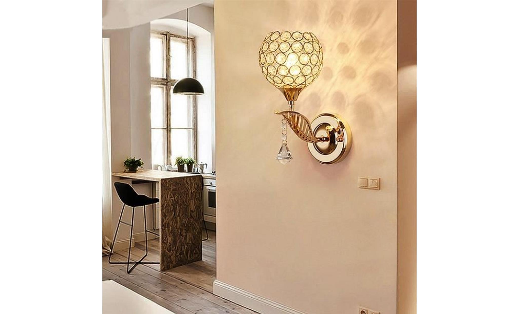 neÜfu applique mural de cristal simple créatif salon chambre sentier sans ampoule pas cher