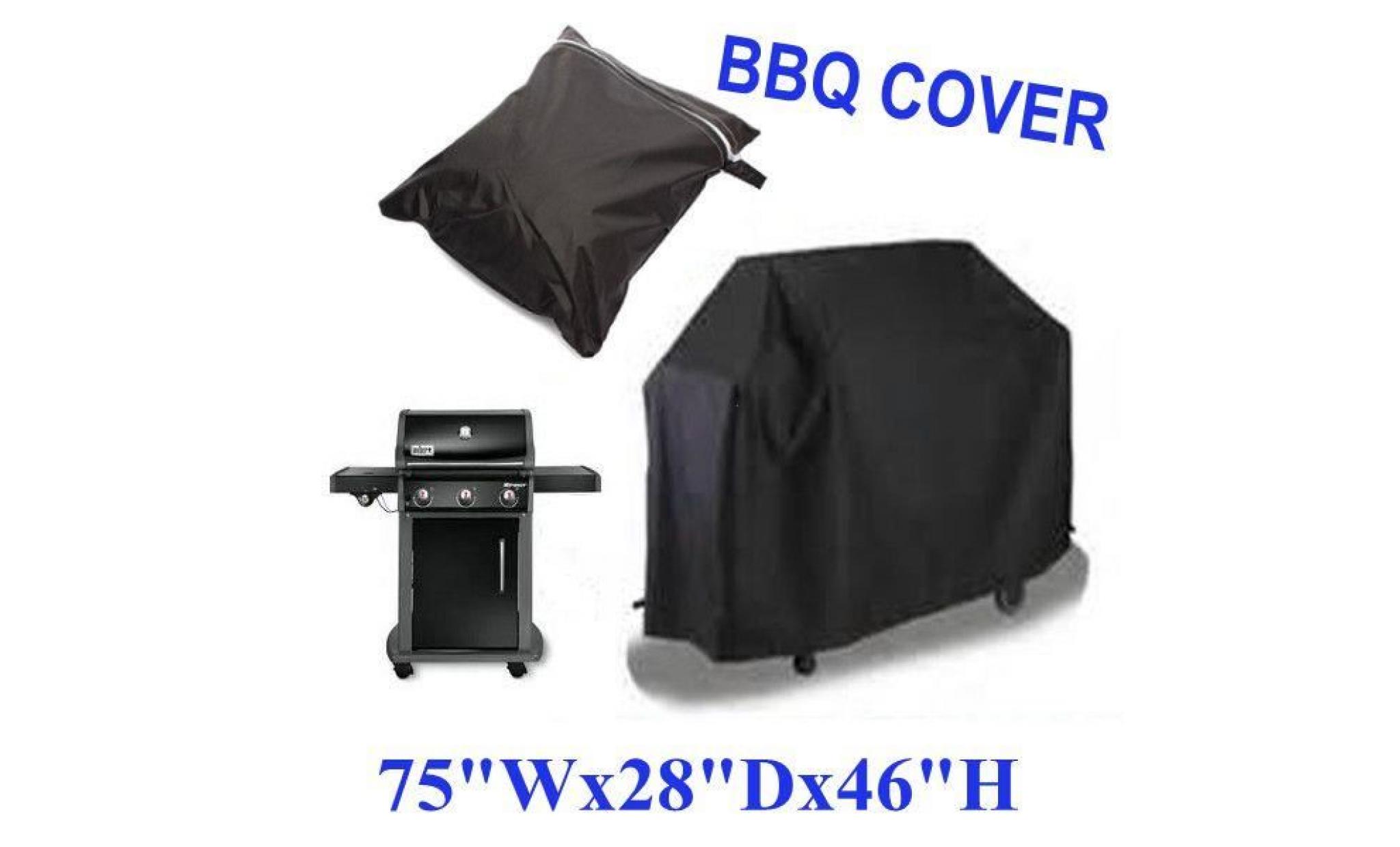 neufu housse de protection pour bbq cover grill extérieur anti pluie etanche 190x71x117cm