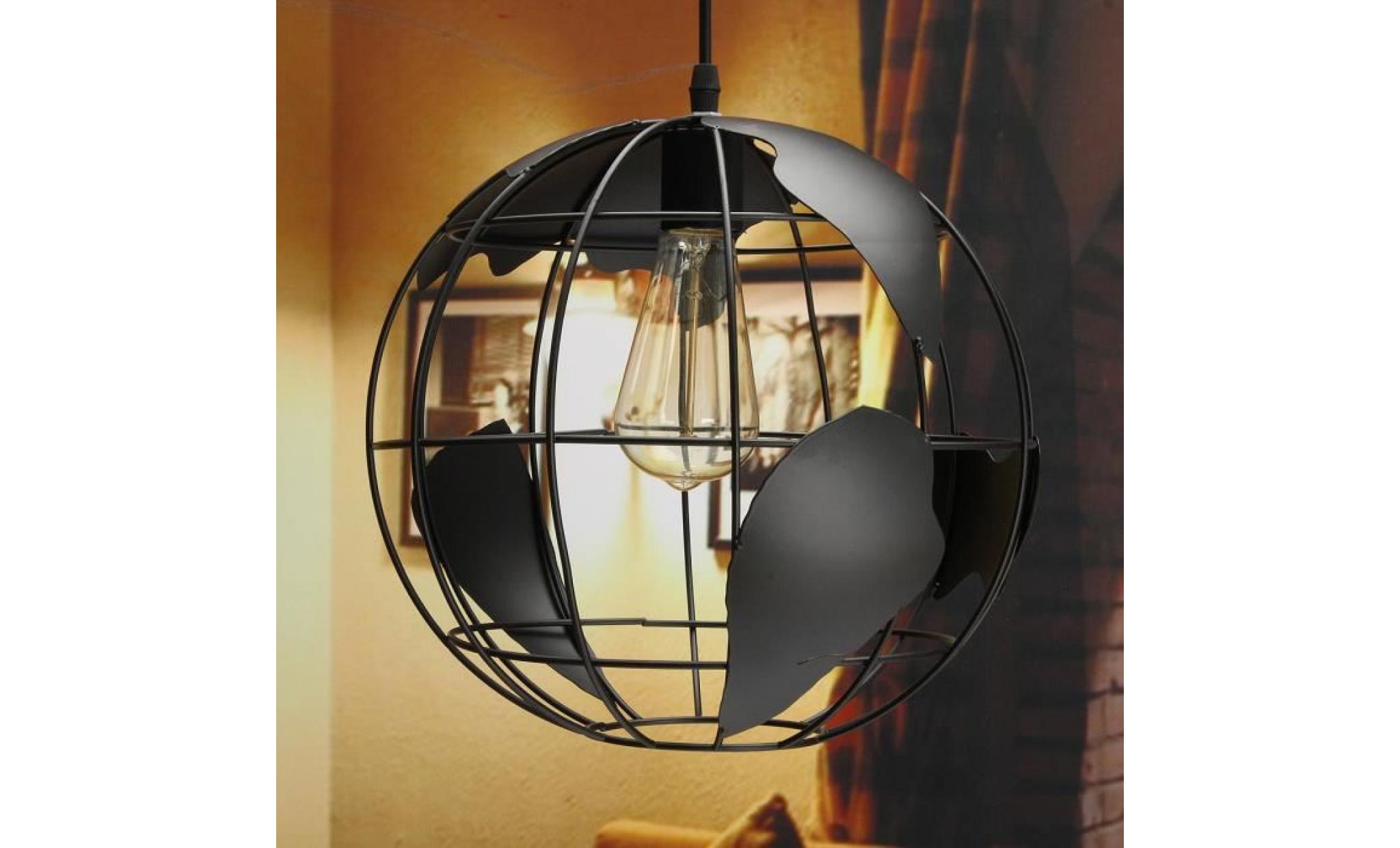 neufu lampe globe terrestre plafonnier suspension eclairage décor chambre