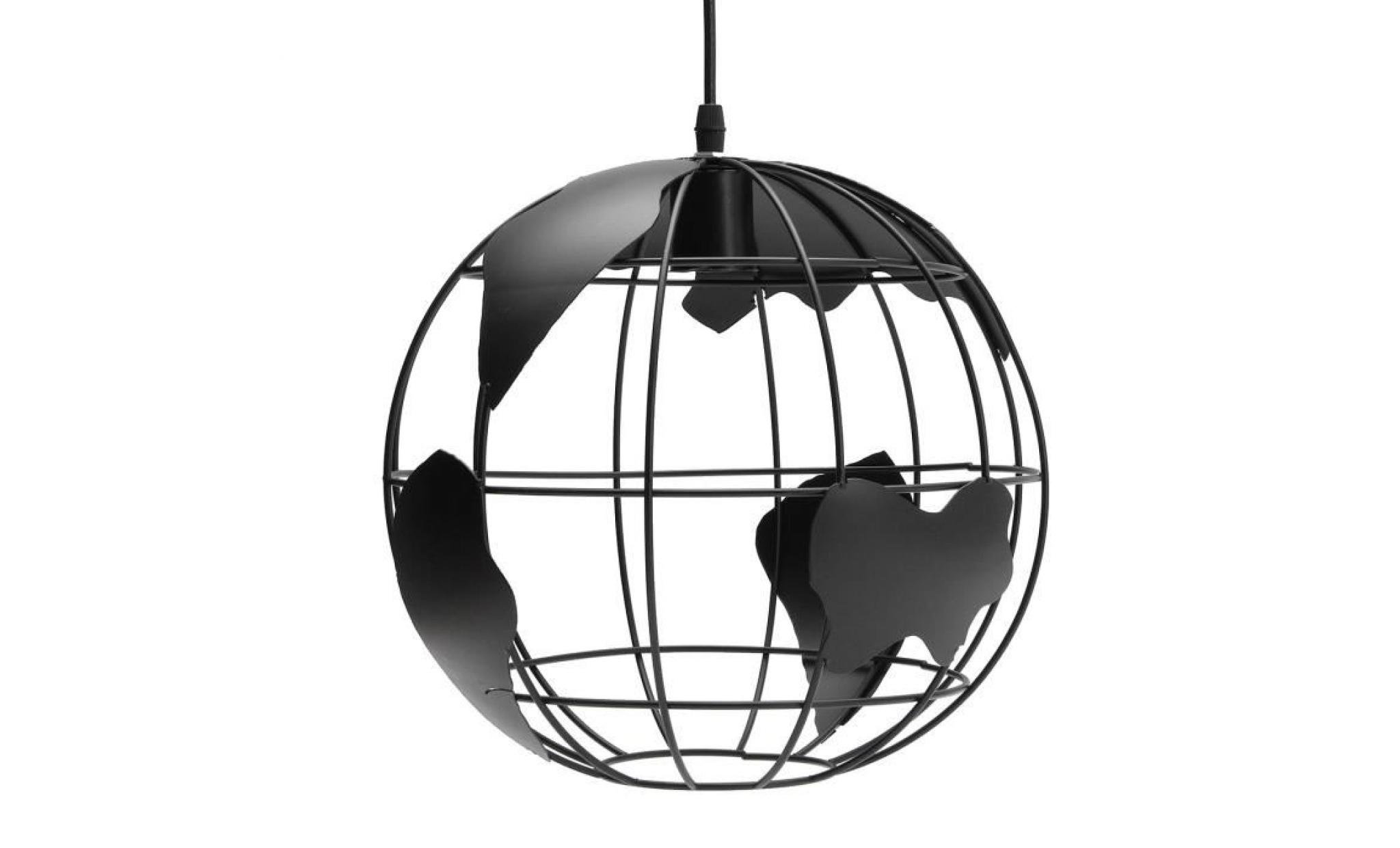neufu lampe globe terrestre plafonnier suspension eclairage décor chambre pas cher