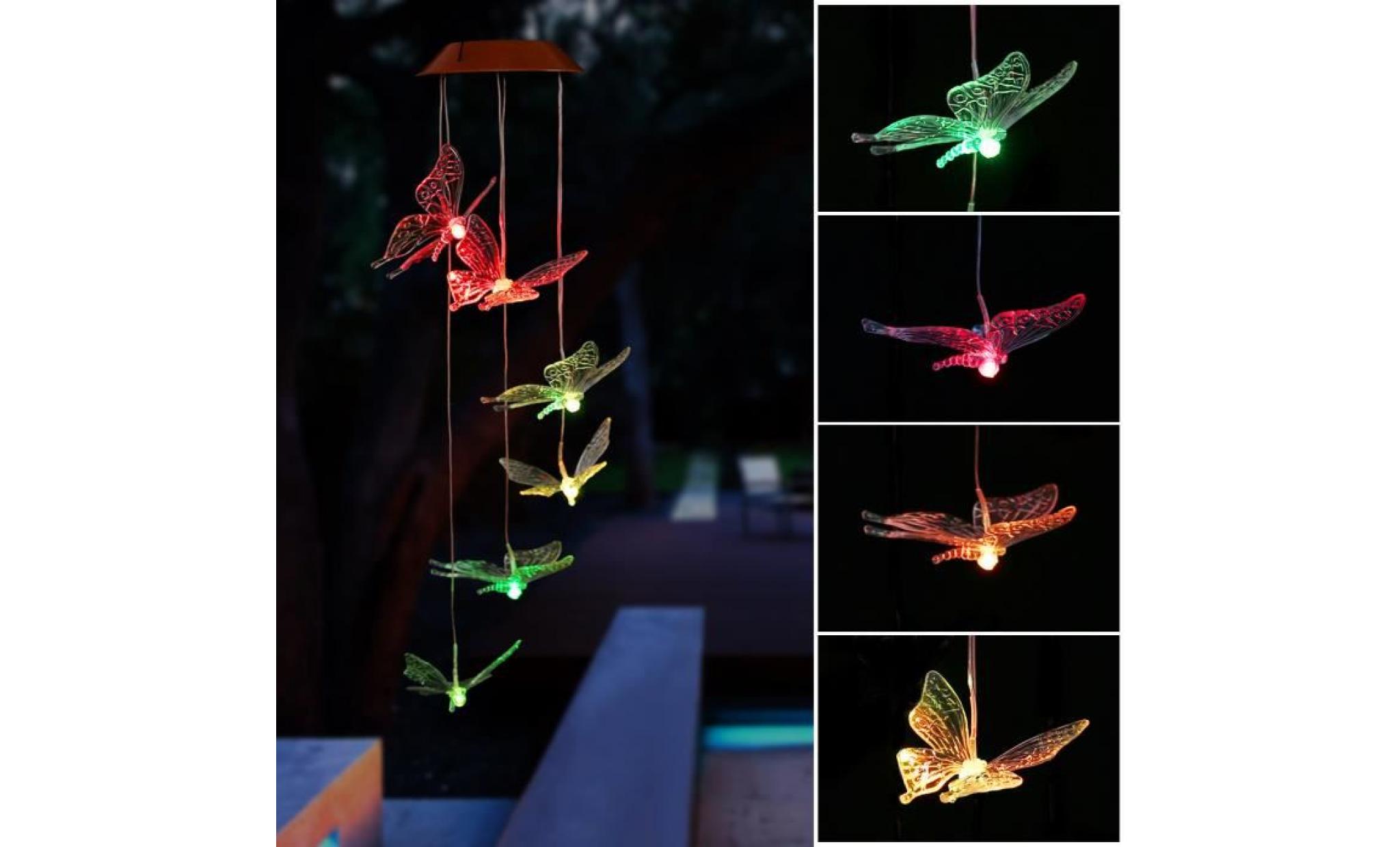 neufu suspension d'exterieur de campanule solaire décoration de jardinage papillons pas cher